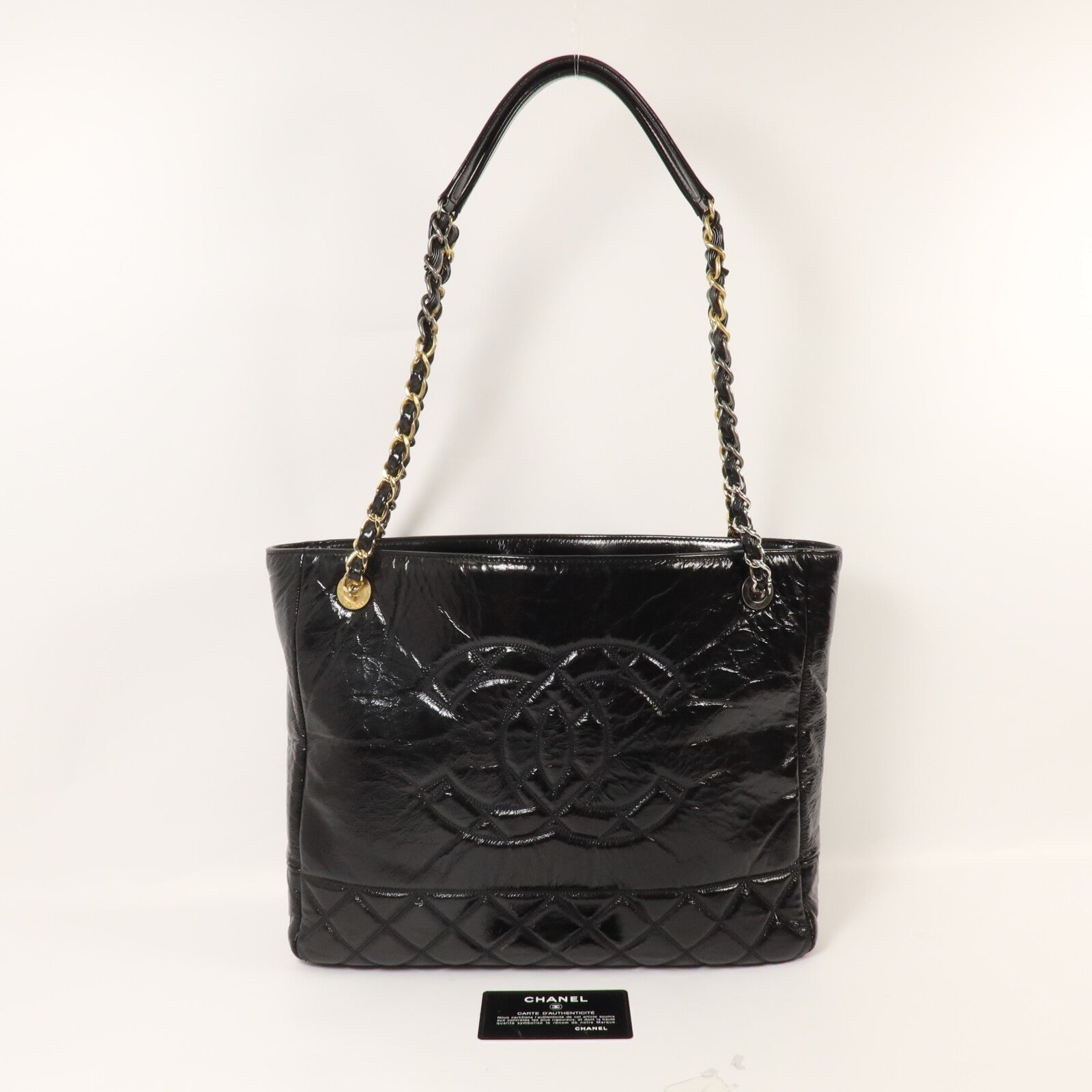 CHANEL 漆皮皮革Chain Shoulder鏈帶肩背袋