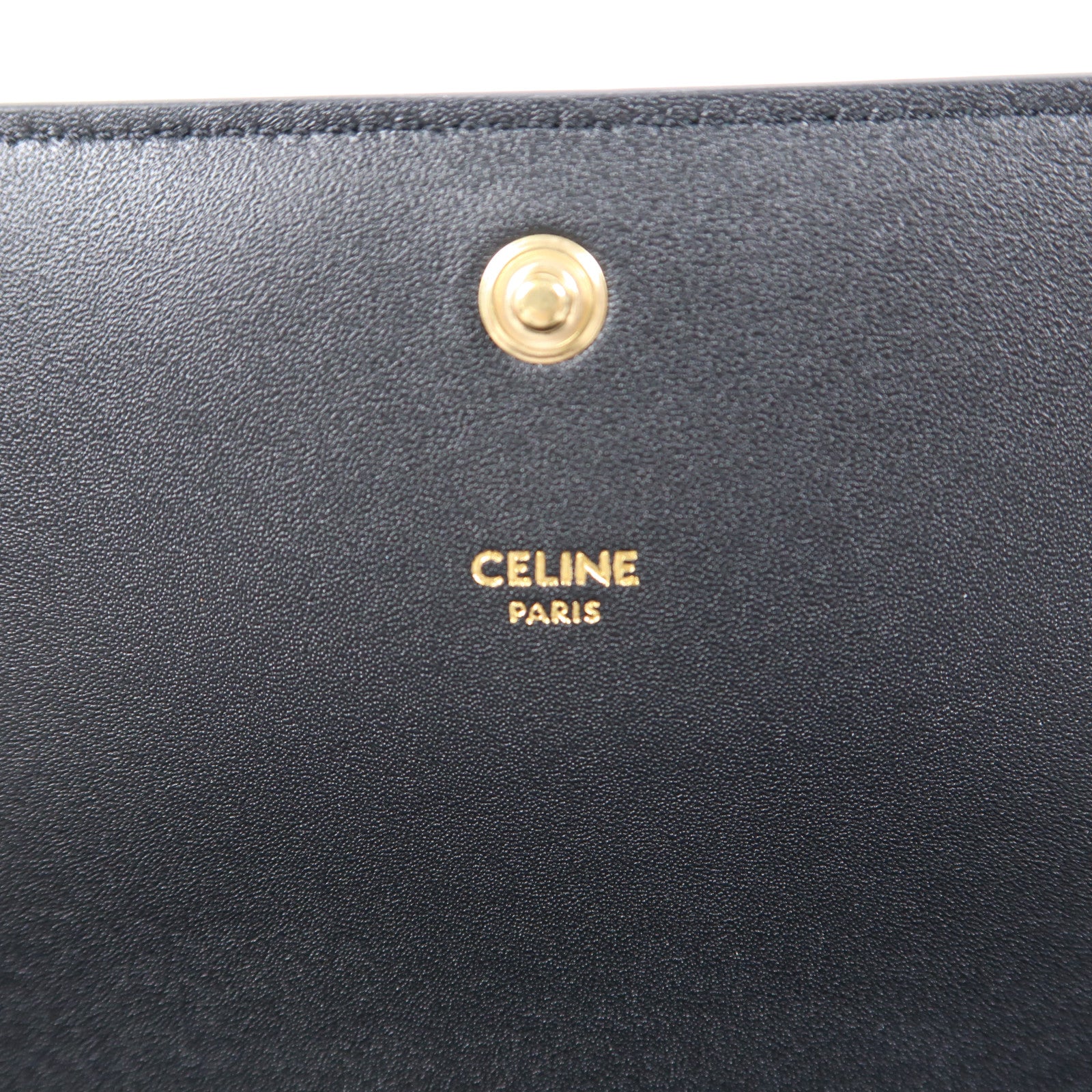 CELINE 牛皮皮革Claude金扣鏈帶肩背袋