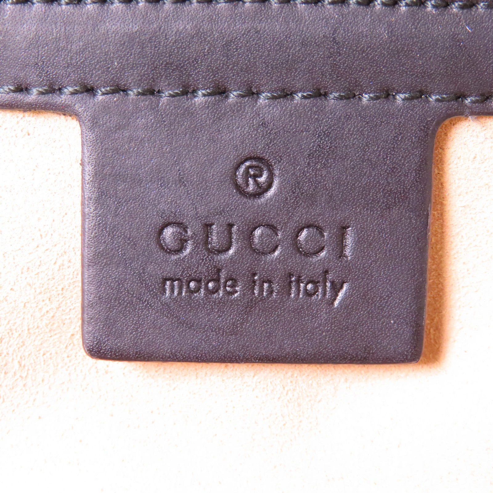 GUCCI 塗層帆布GG Supreme Embroidered Rucksack金扣背包啡色