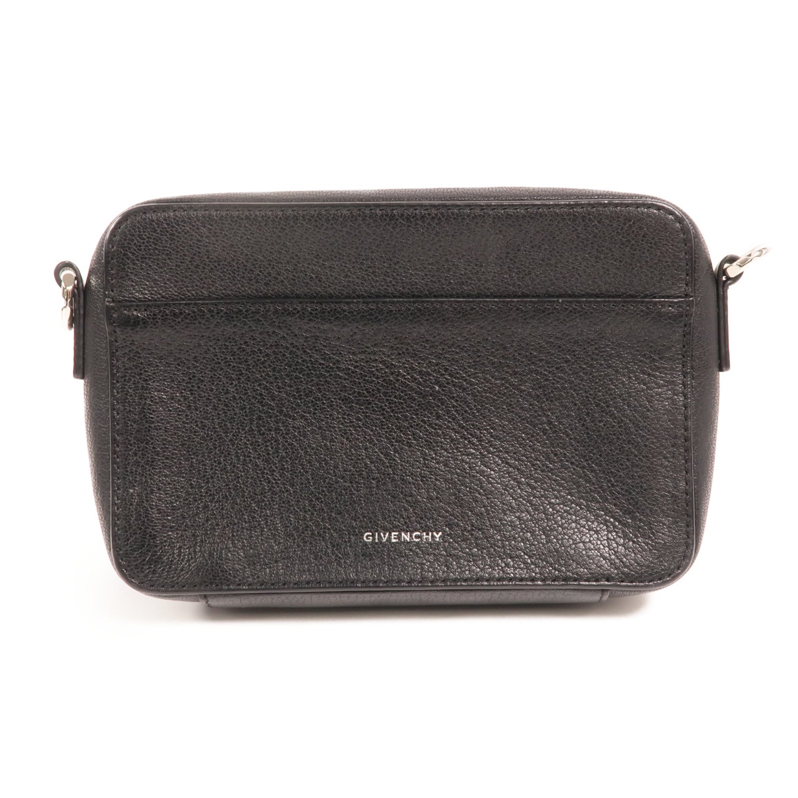 GIVENCHY 牛皮皮革Shoulder Bag銀扣肩背袋