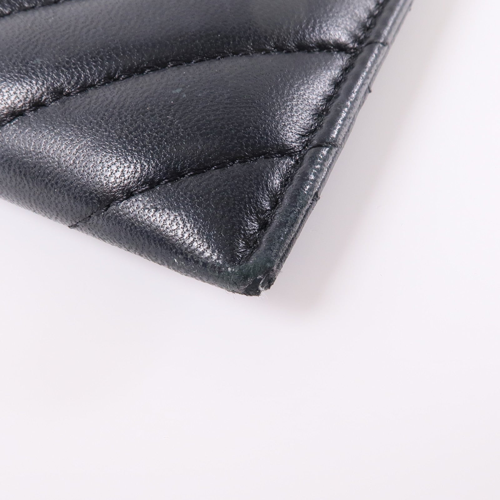 CHANEL 羊皮皮革Long Wallet金扣長錢包黑色