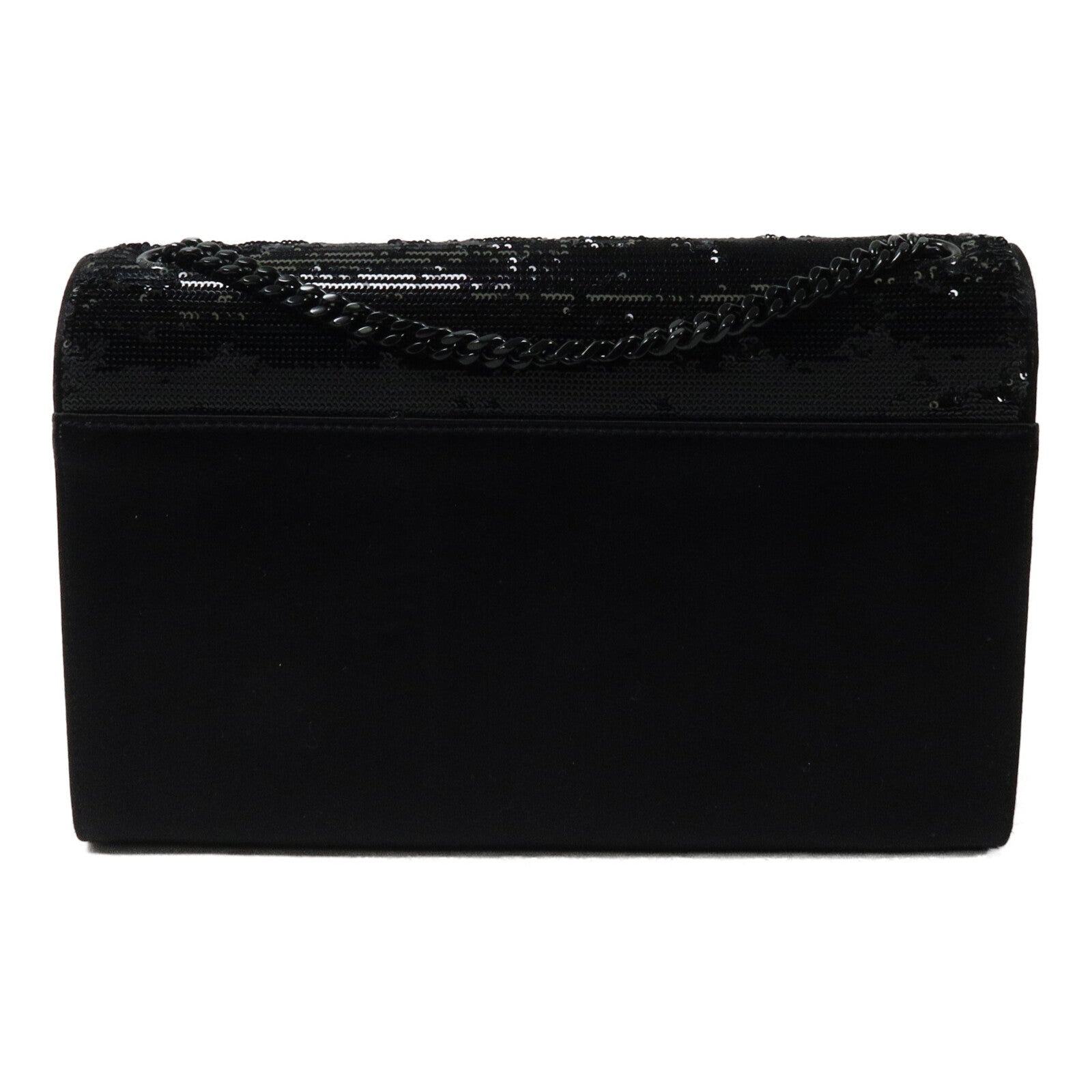 SAINT LAURENT 絲質/珠片Shoulder Bag鏈帶肩背袋