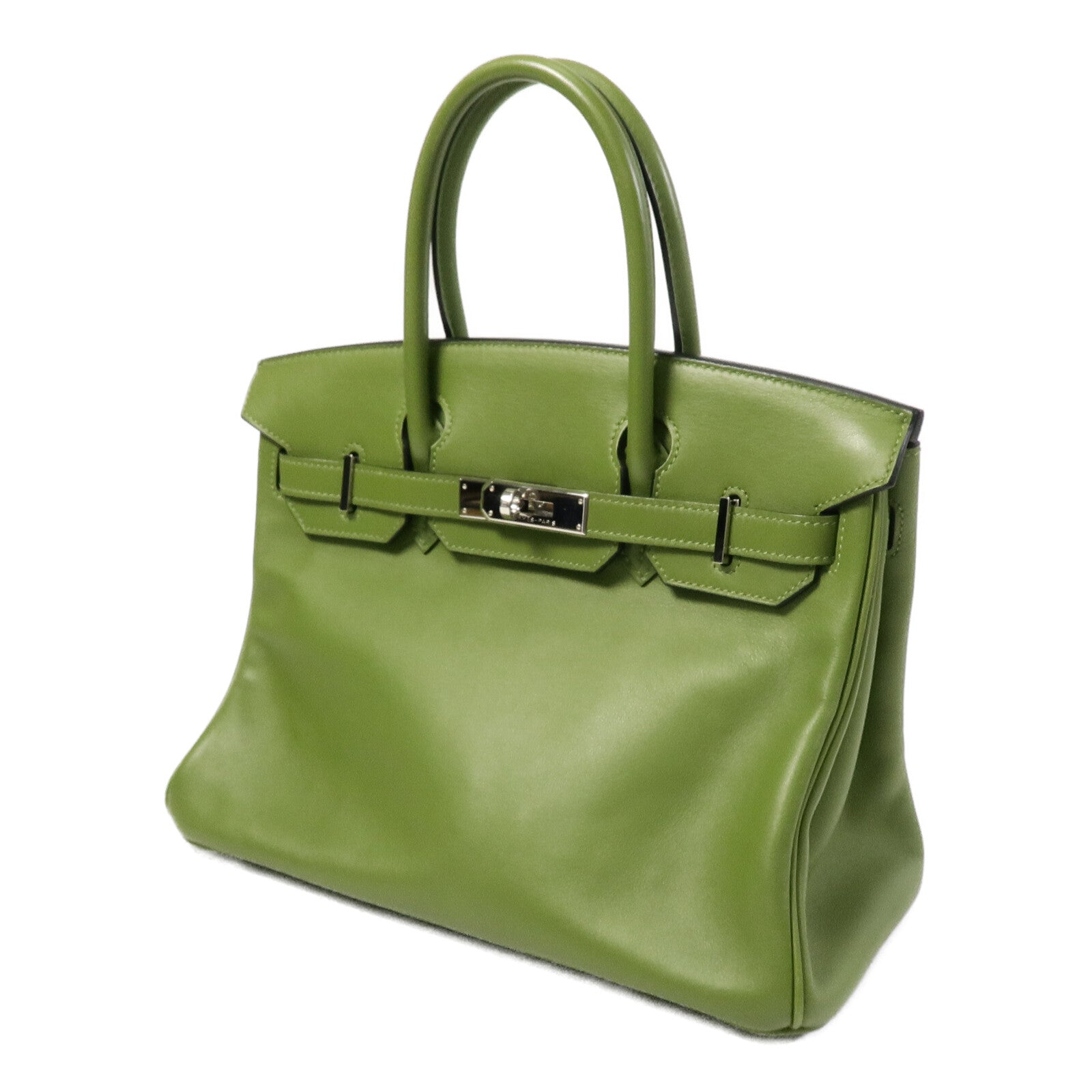 HERMES Swift皮革Birkin 30手挽袋Pelouse