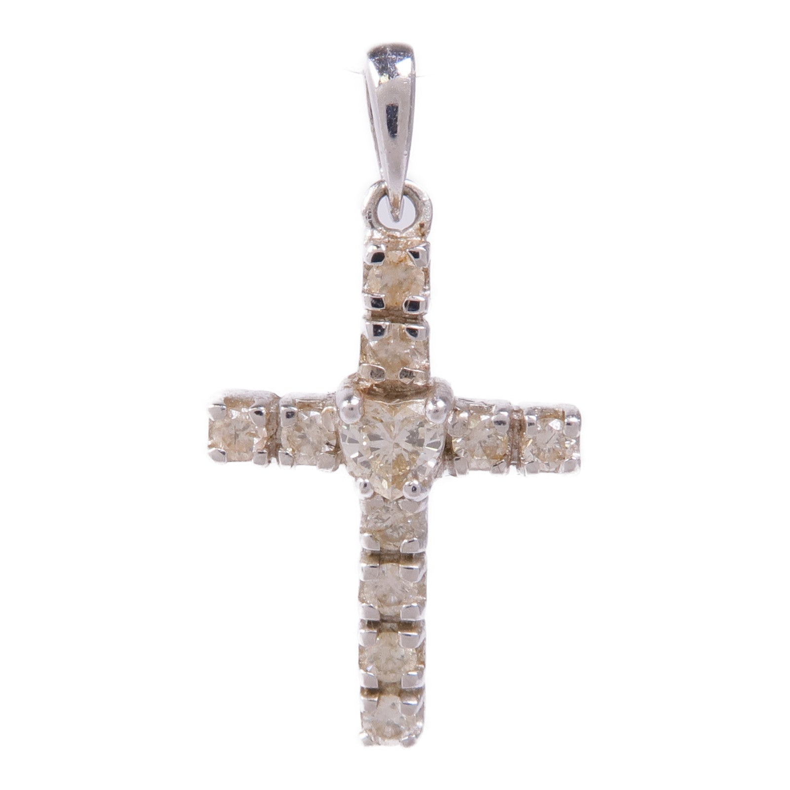 JEWELRY Diamond Pendant Top 18K White Gold