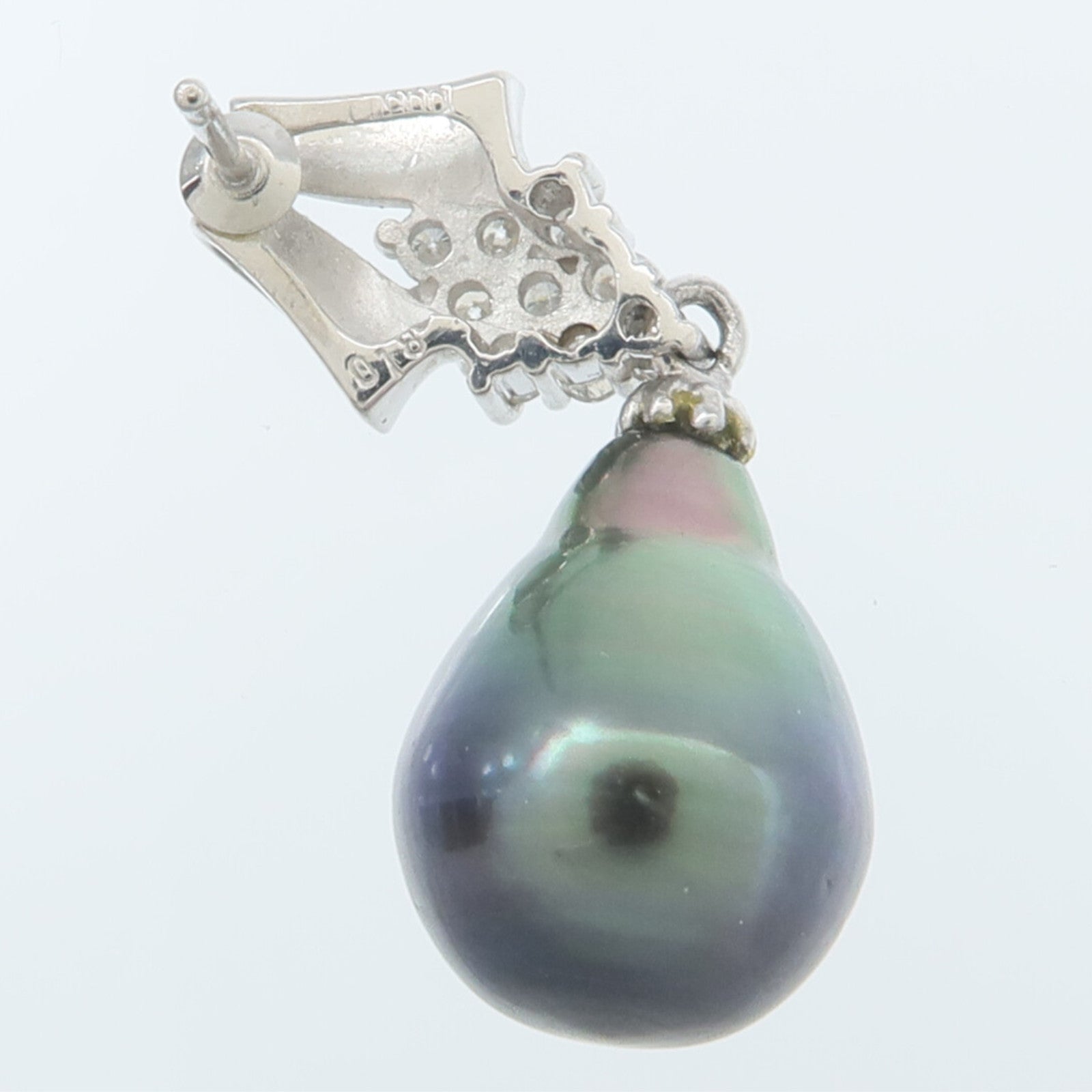 JEWELRY PT900鉑金Pearl Diamond Earrings珍珠/鑽石耳環