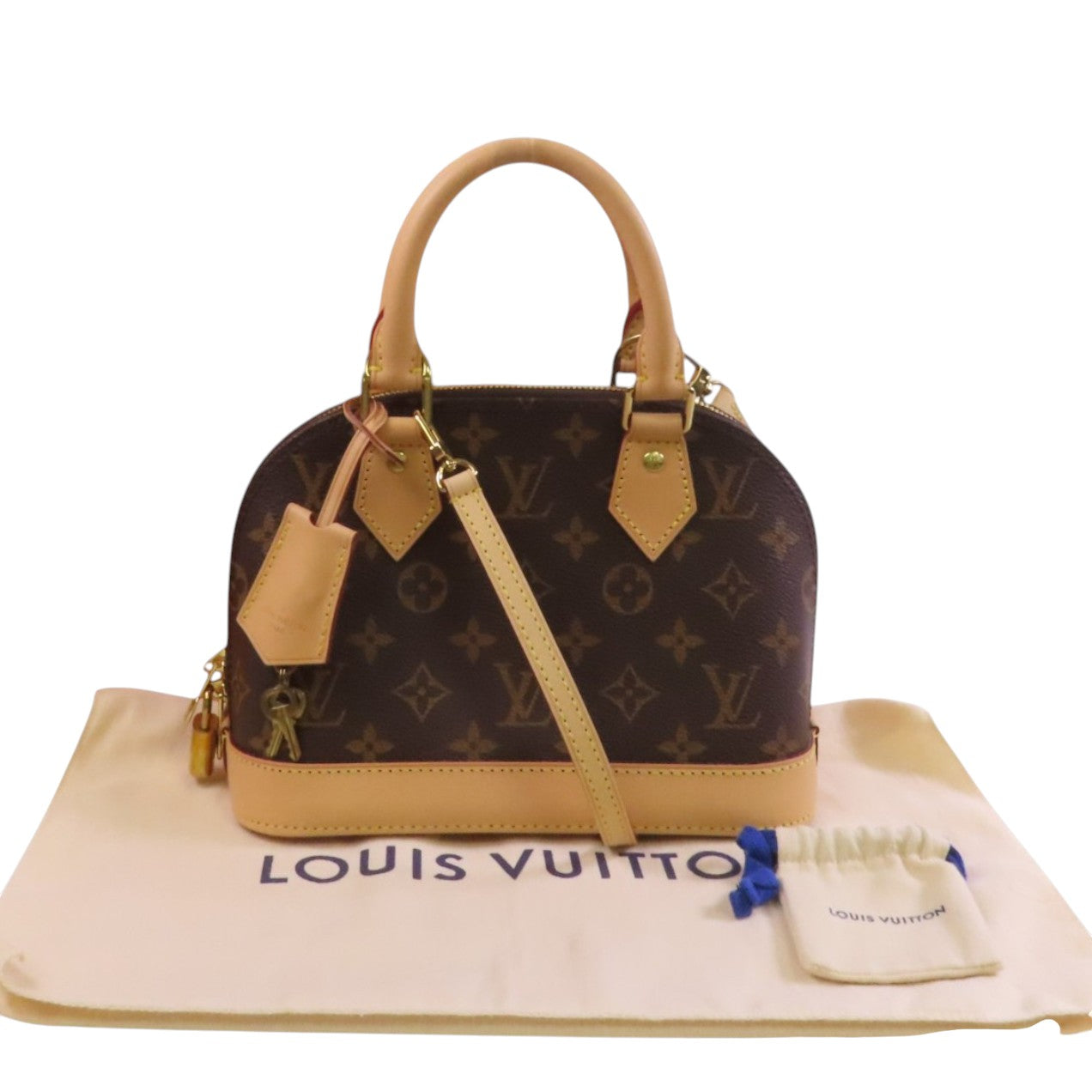 LOUIS VUITTON Monogram Alma BB金扣手挽肩背兩用袋
