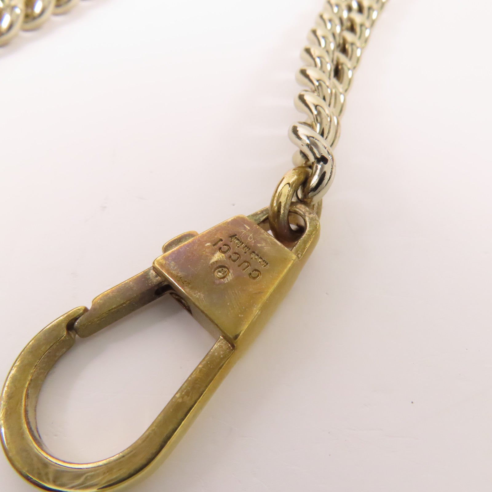 GUCCI GG GHW Interlock Chain 2 Way Bag 510302 CAO0G Leather Grey