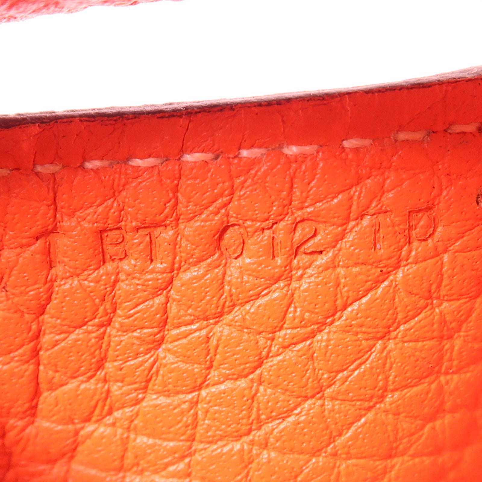 HERMES Clemence皮革Halzan 31銀扣手挽肩背兩用袋Orange Poppy