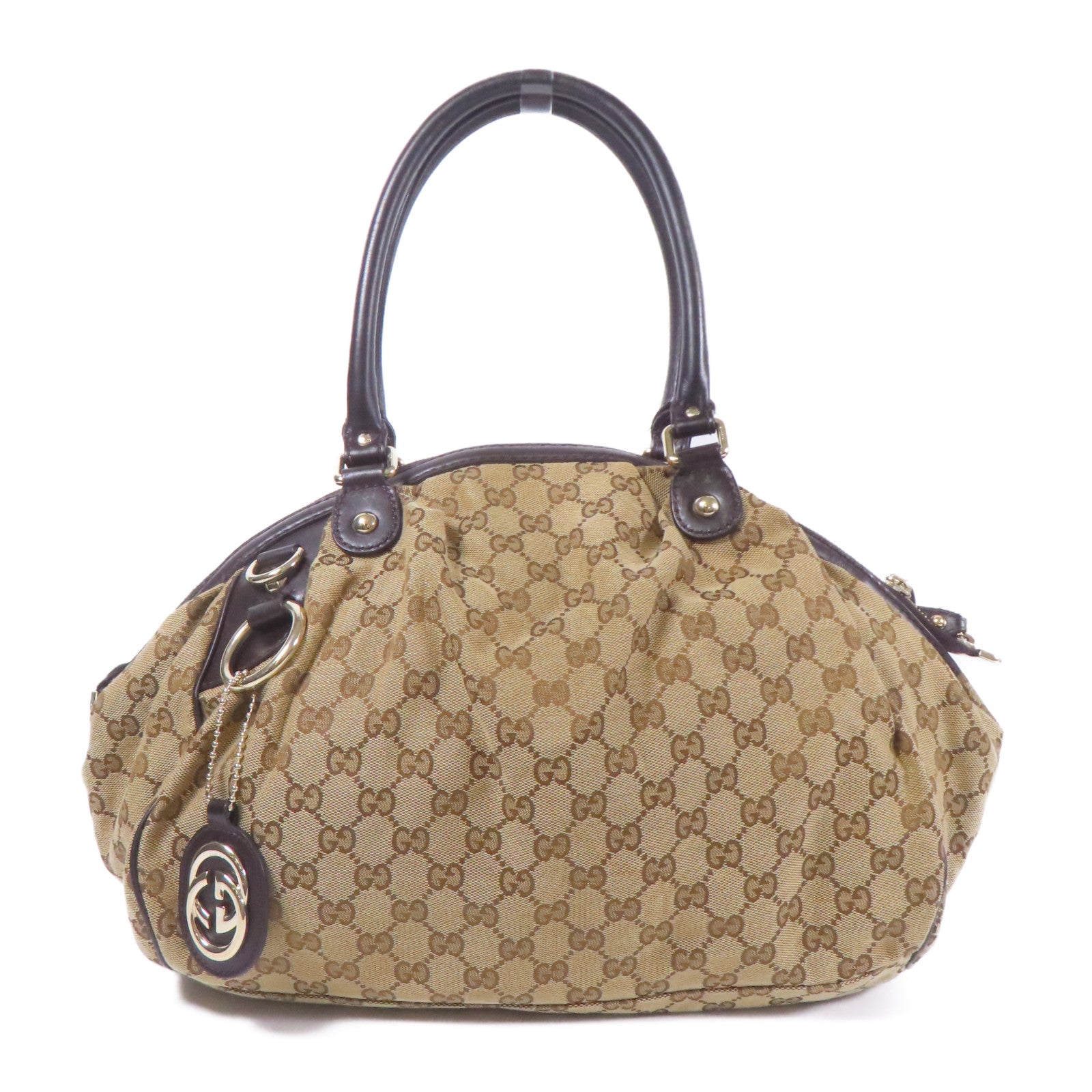 GUCCI GG Shoulder Bag 223974 GG Canvas Brown