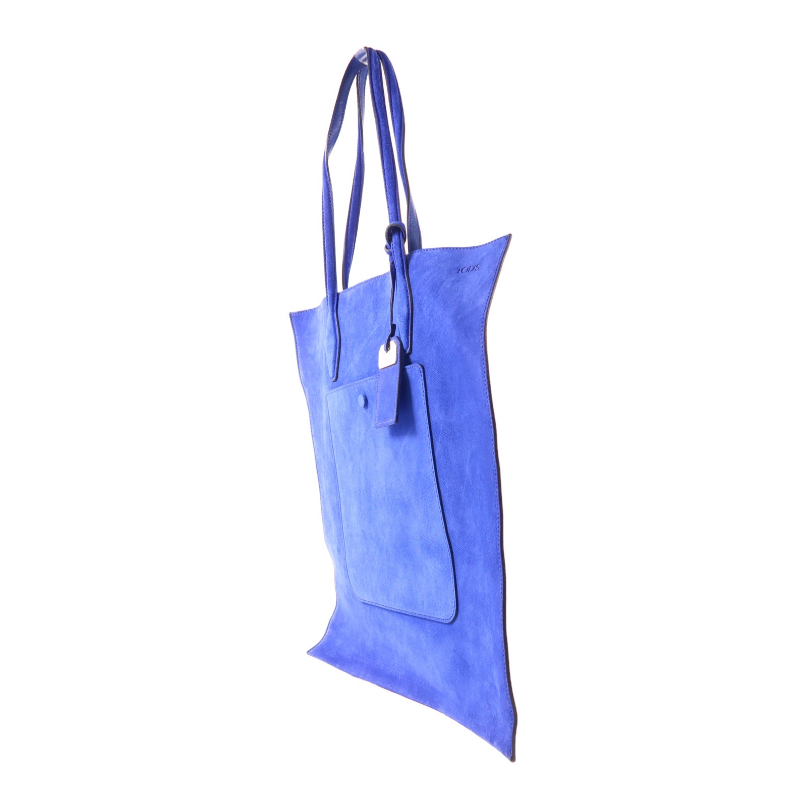 TOD'S 麂皮皮革Tote Bag銀扣肩背袋