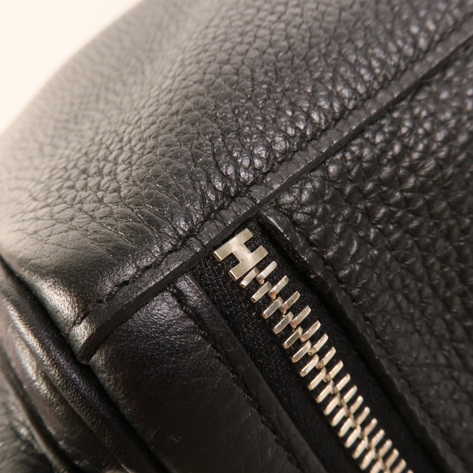 HERMES Clemence皮革Lindy 30手挽肩背兩用袋Noir