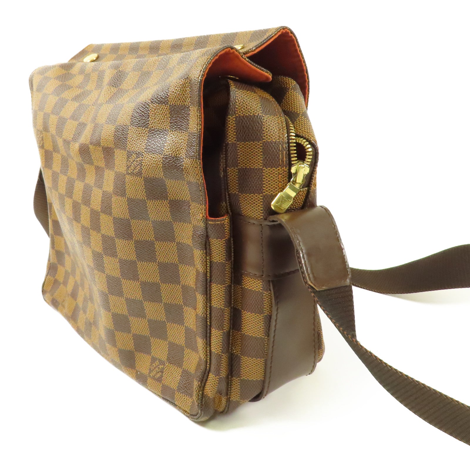 LOUIS VUITTON LV GHW Naviglio Shoulder Messenger Bag N45255 Damier Brown