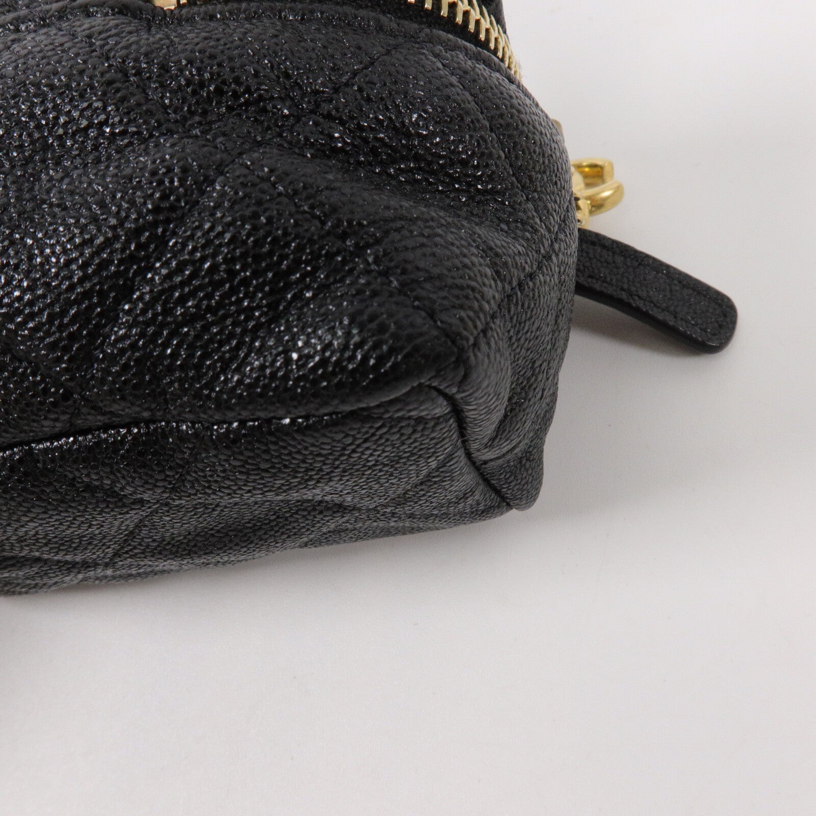 CHANEL 牛皮皮革Mini Vanity Case鏈帶手挽肩背兩用袋