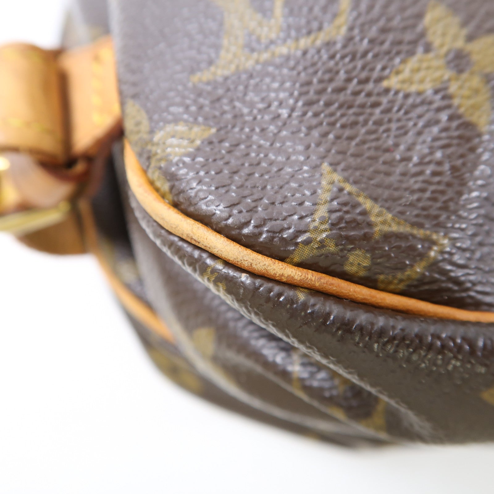 LOUIS VUITTON Monogram Saumur 30金扣肩背袋棕色