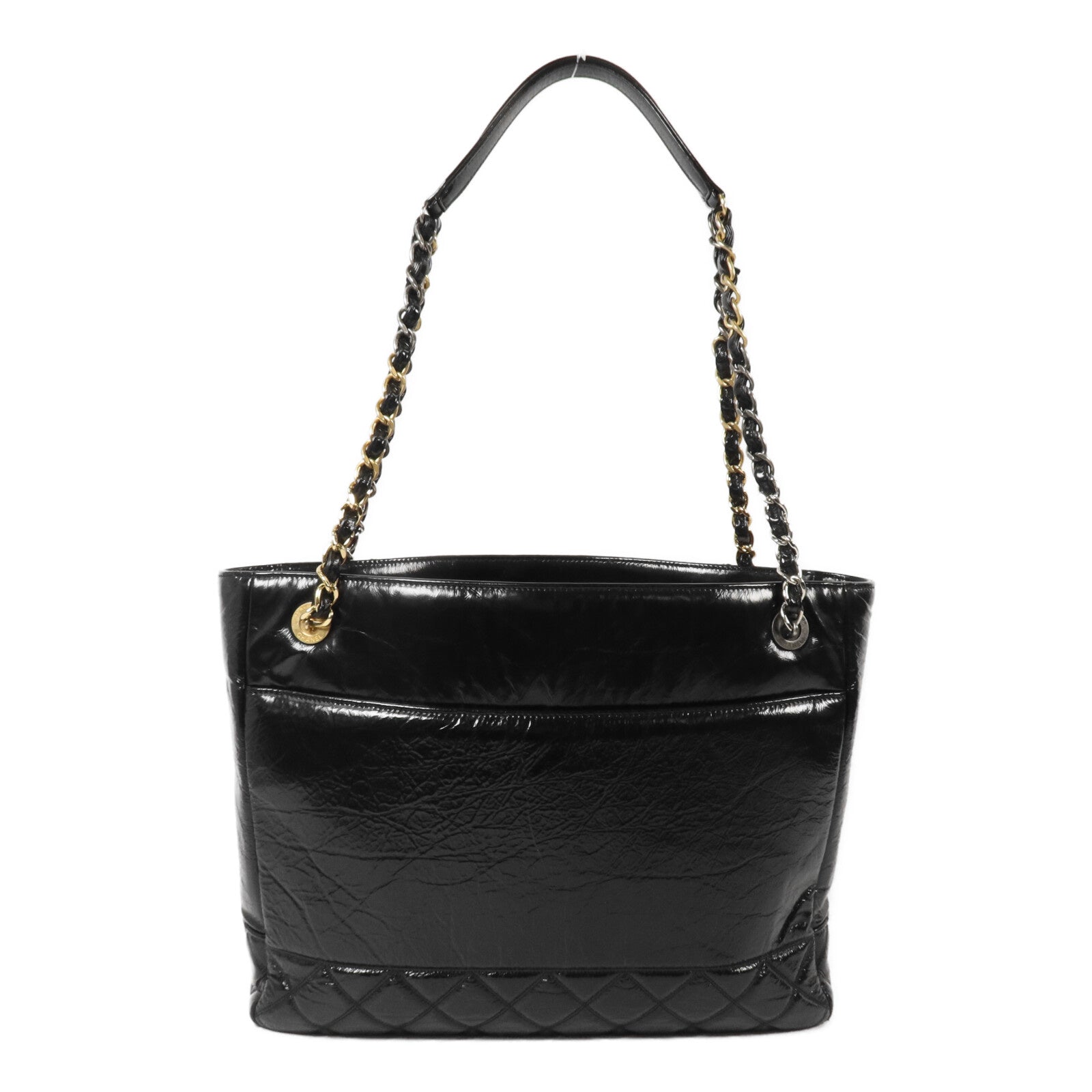CHANEL 漆皮皮革Chain Shoulder鏈帶肩背袋
