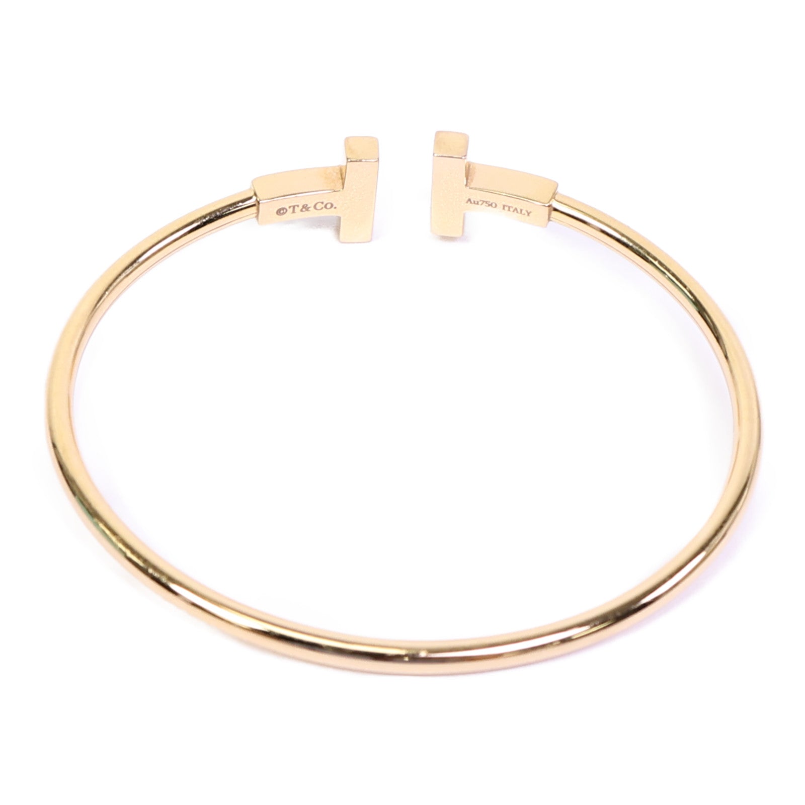 TIFFANY＆CO 18K黃金T Wire Bracelet手鐲