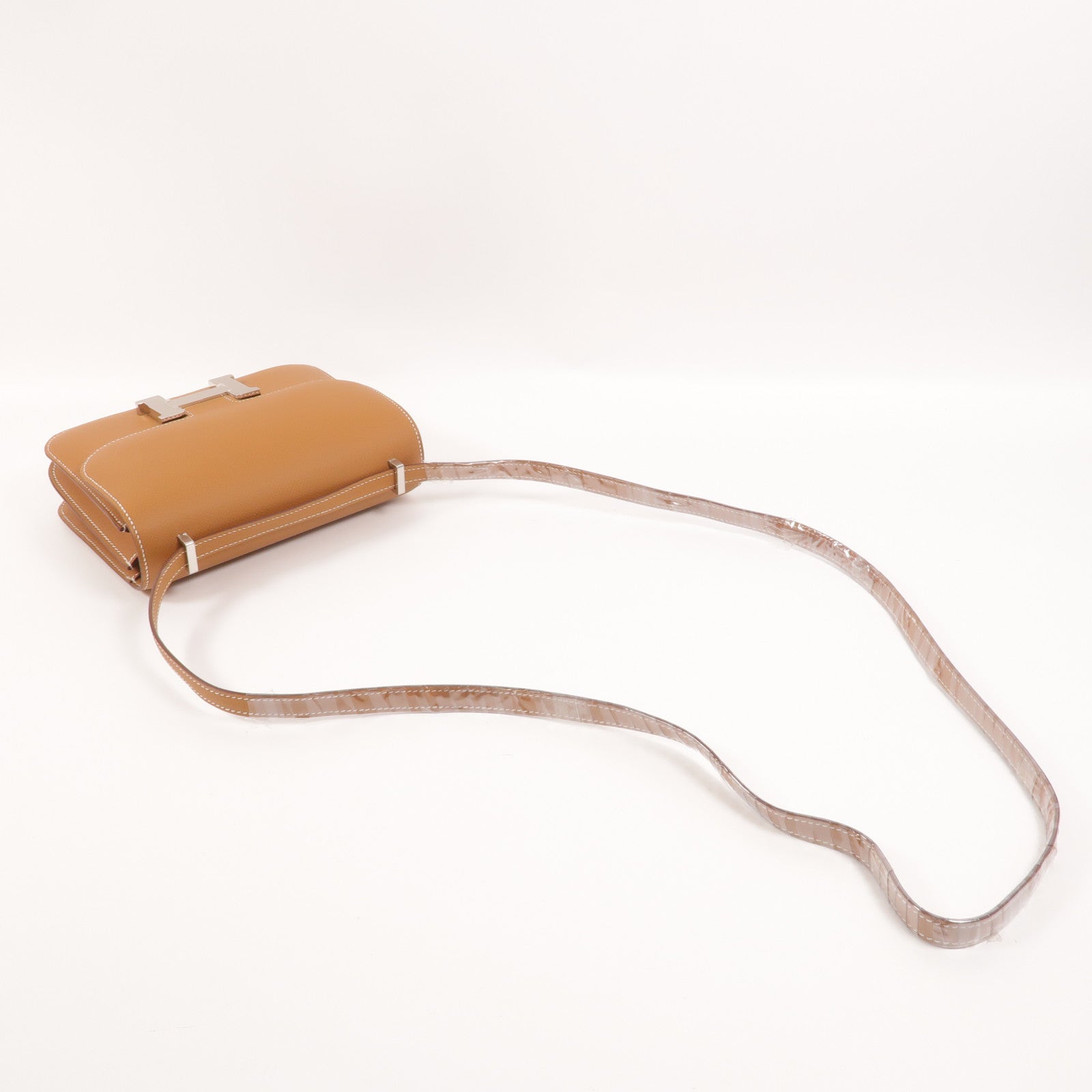 HERMES Epsom皮革Constance Mini肩背袋Gold