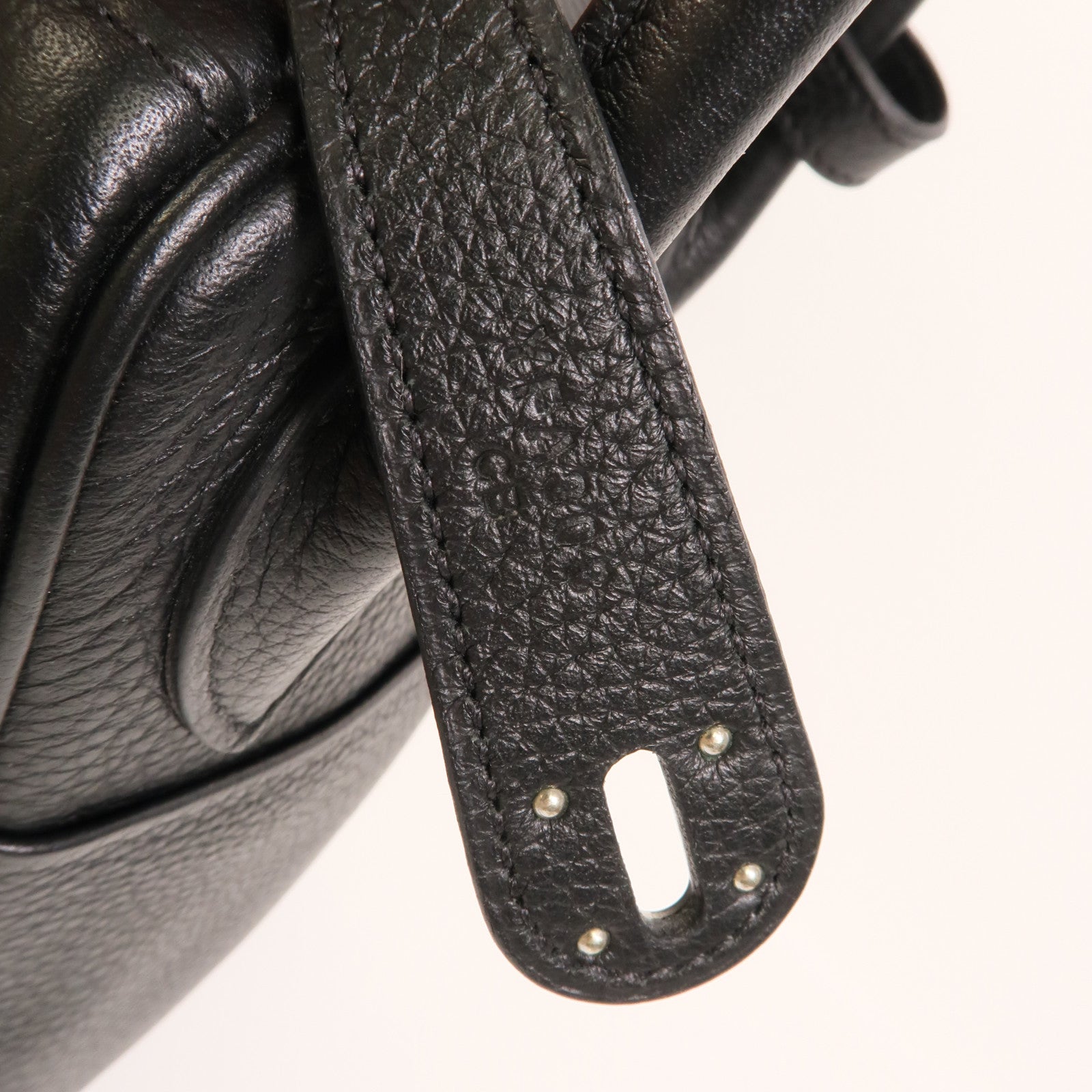 HERMES Clemence皮革Lindy 30手挽肩背兩用袋Noir