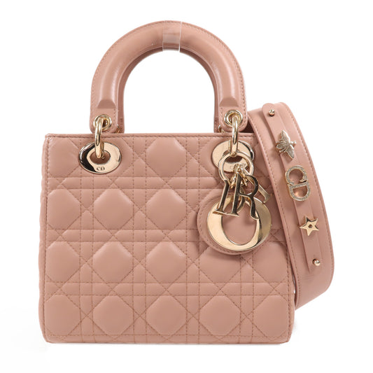 Dior 羊皮皮革Lady Dior My AbcDior金扣手挽肩背兩用袋