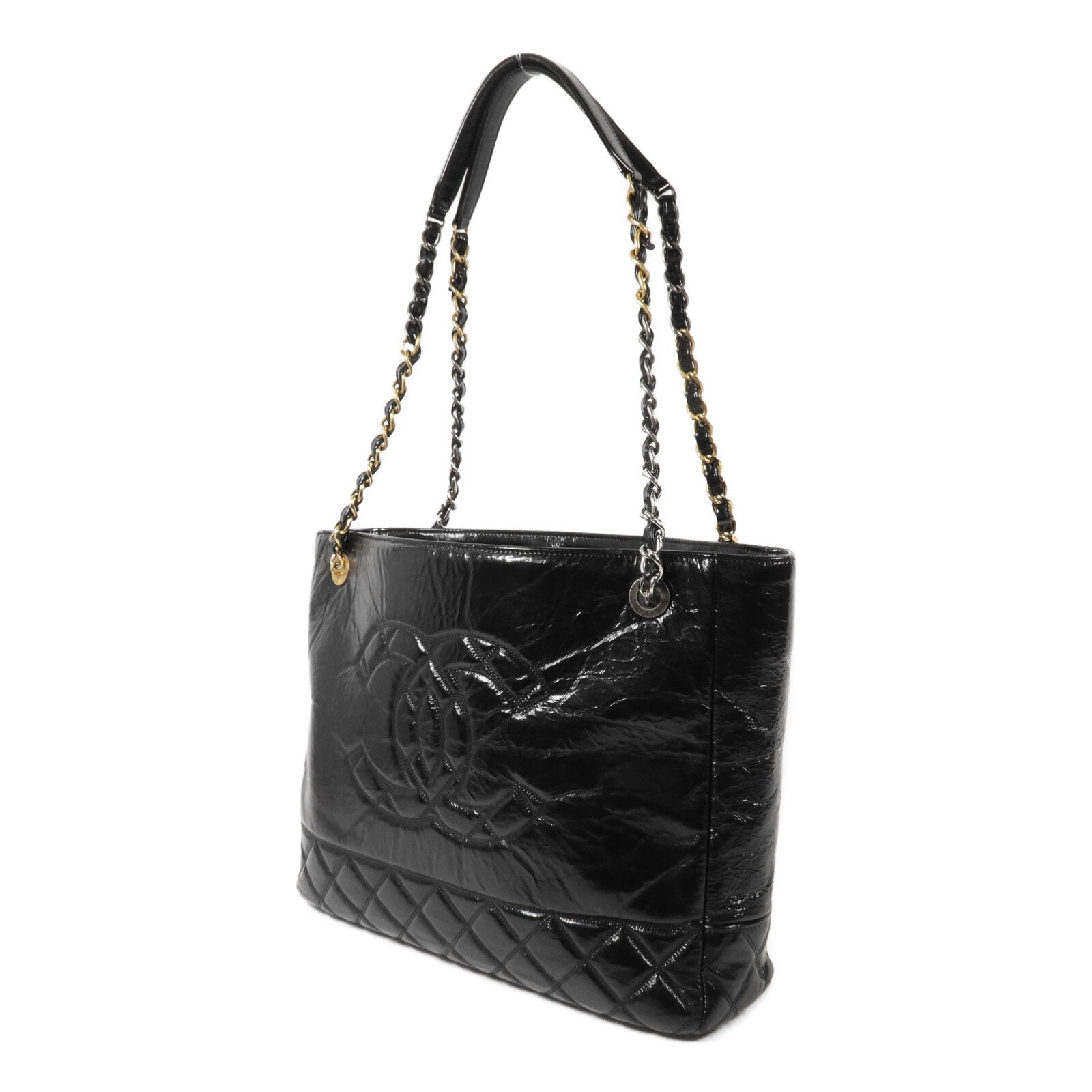 CHANEL 漆皮皮革Chain Shoulder鏈帶肩背袋