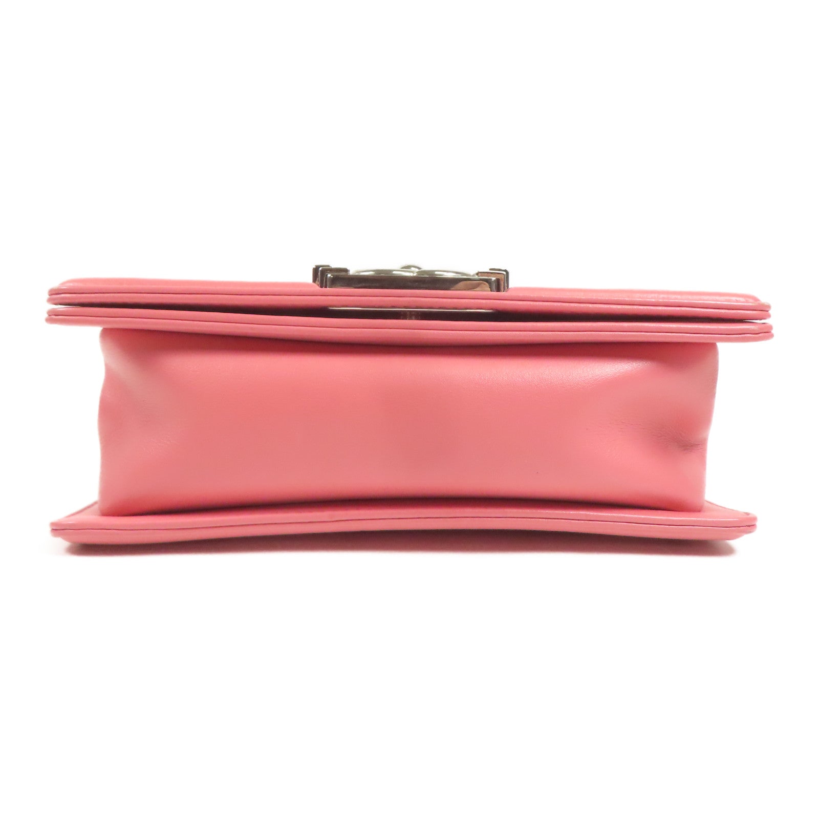 CHANEL CC SHW Boy Chanel Chain Shoulder Bag Calfskin Leather Pink