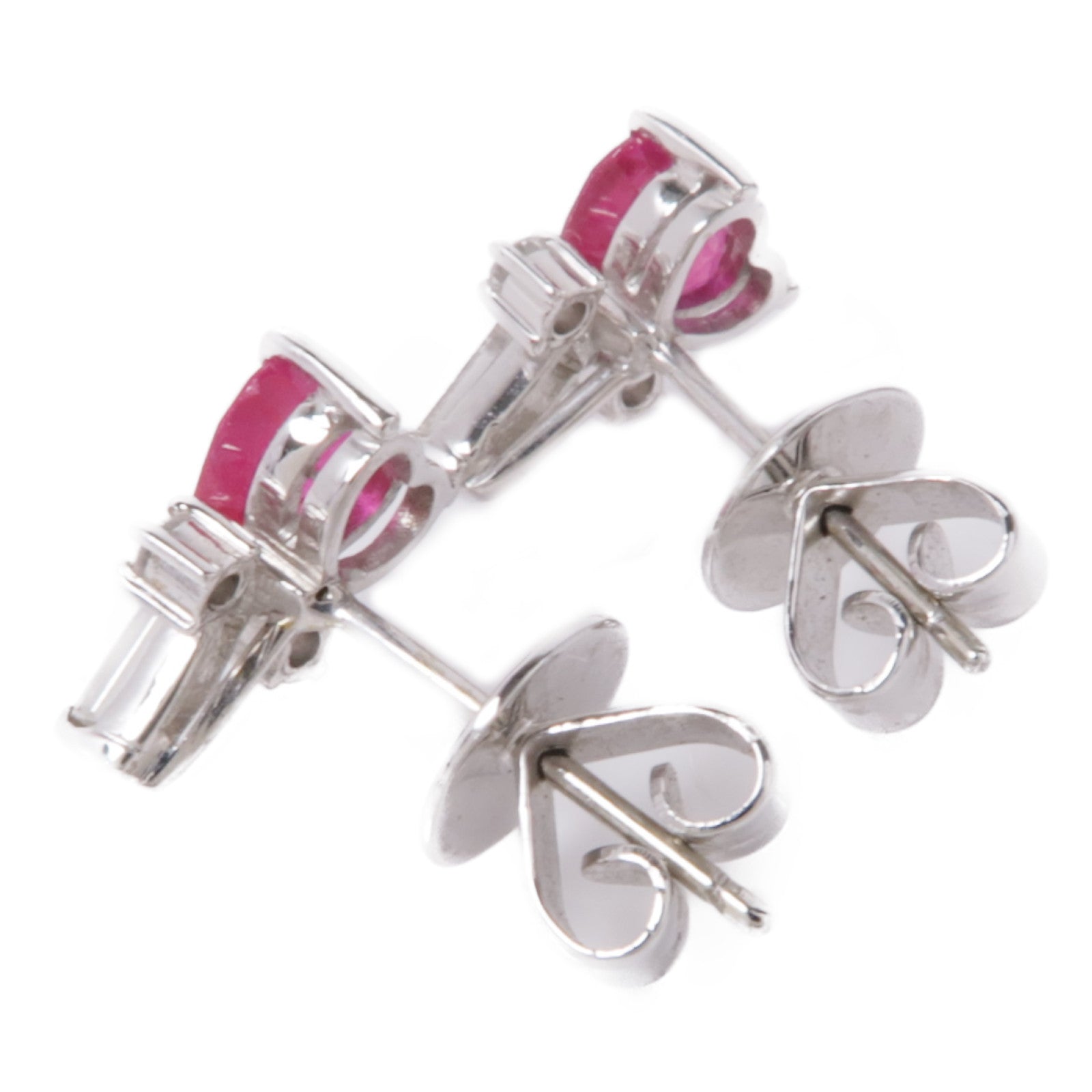 JEWELRY 18K白金Ruby/Diamond Earrings紅寶石/鑽石耳環