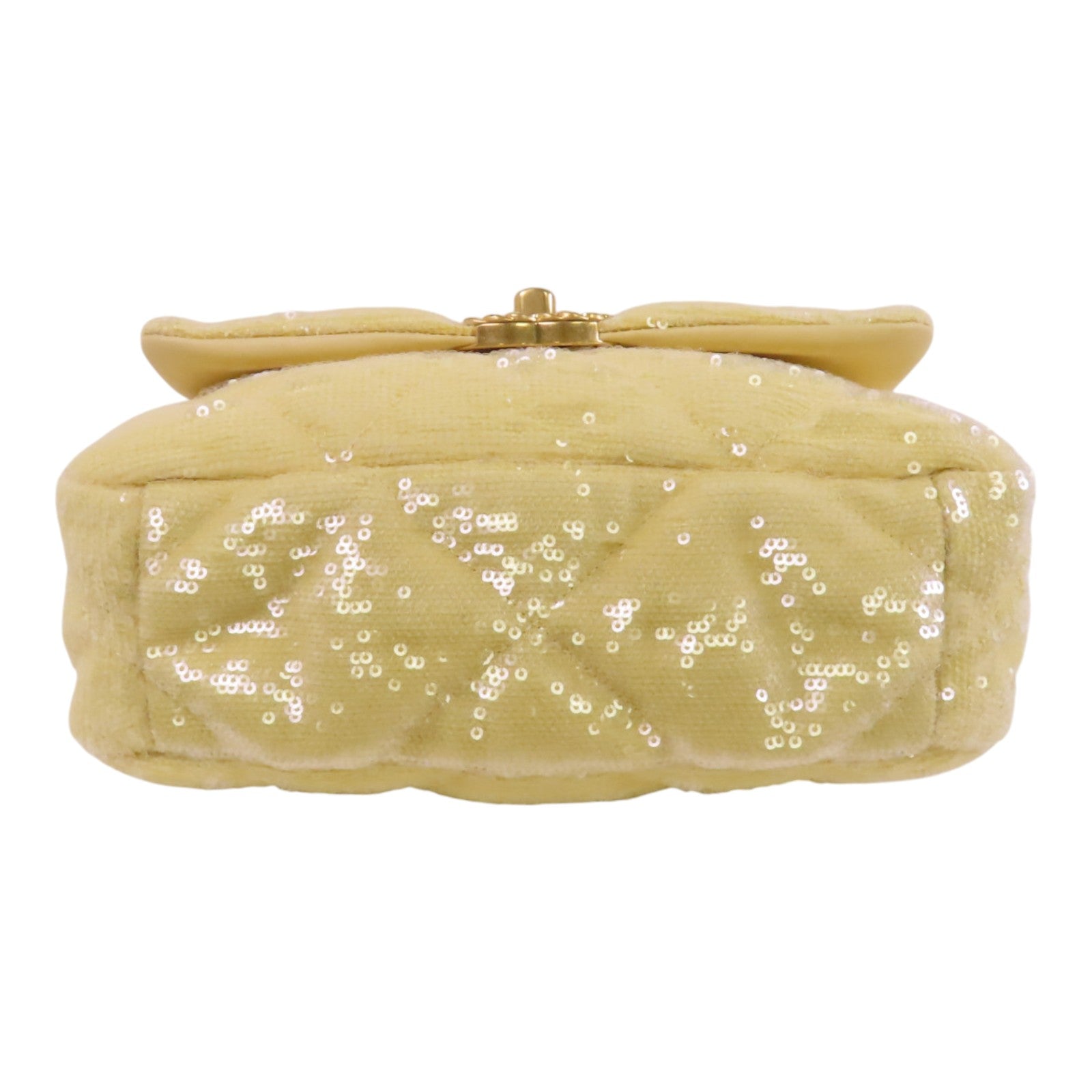 CHANEL 帆布/亮片Chanel 19 Sequin Flag Bag金扣鏈帶手挽肩背兩用袋