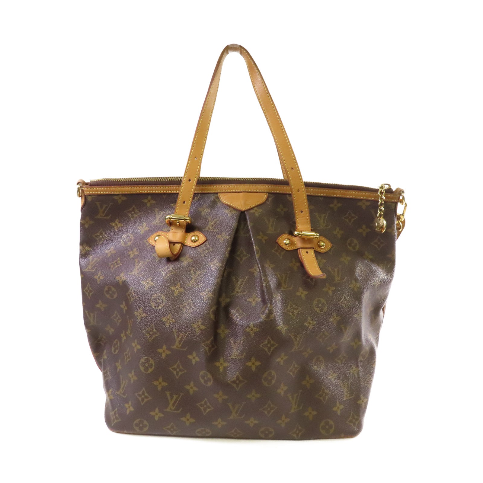 LOUIS VUITTON 【激減優惠】Monogram Palermo GM 2Way Shoulder Bag金扣手挽肩背兩用袋啡色