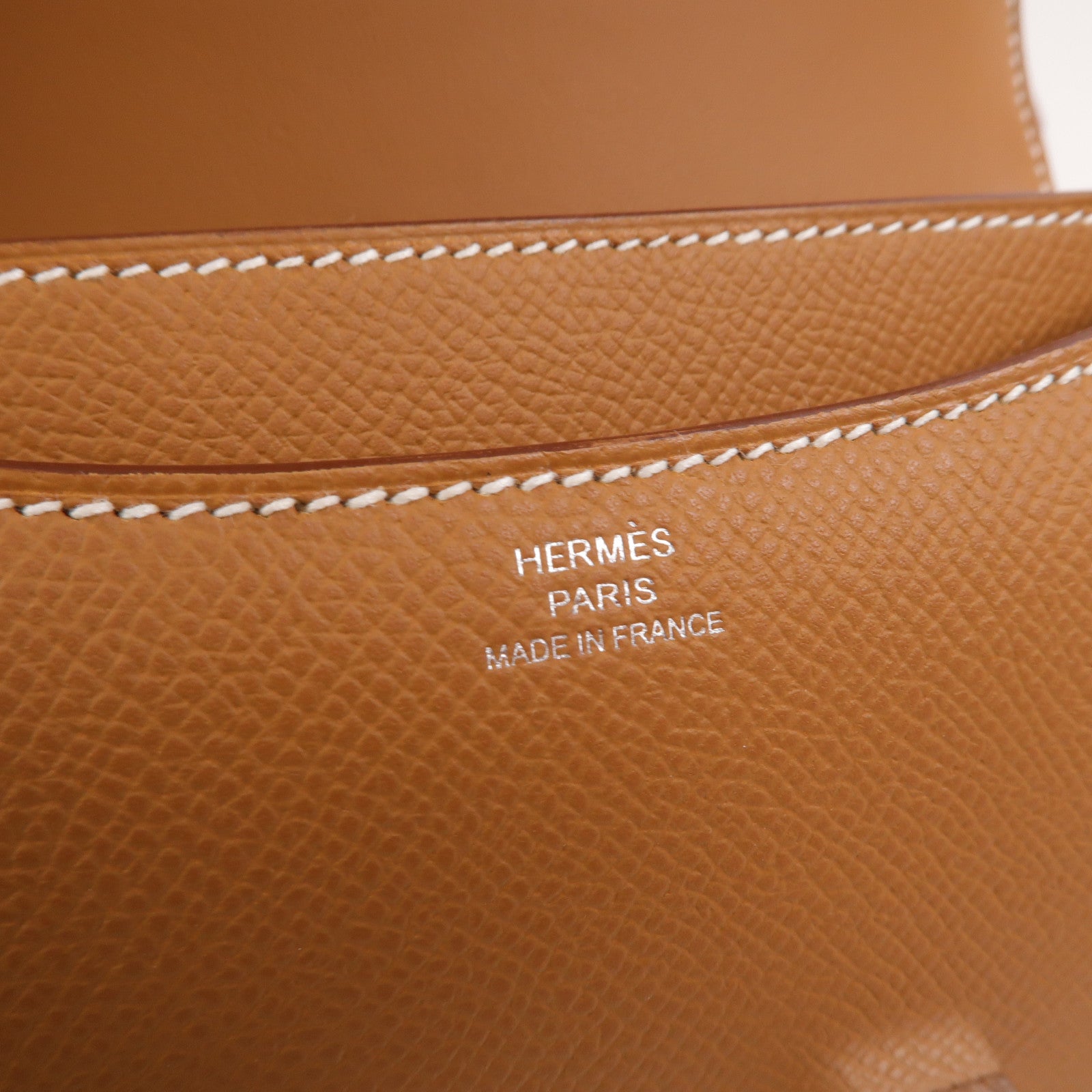 HERMES Epsom皮革Constance Mini肩背袋Gold