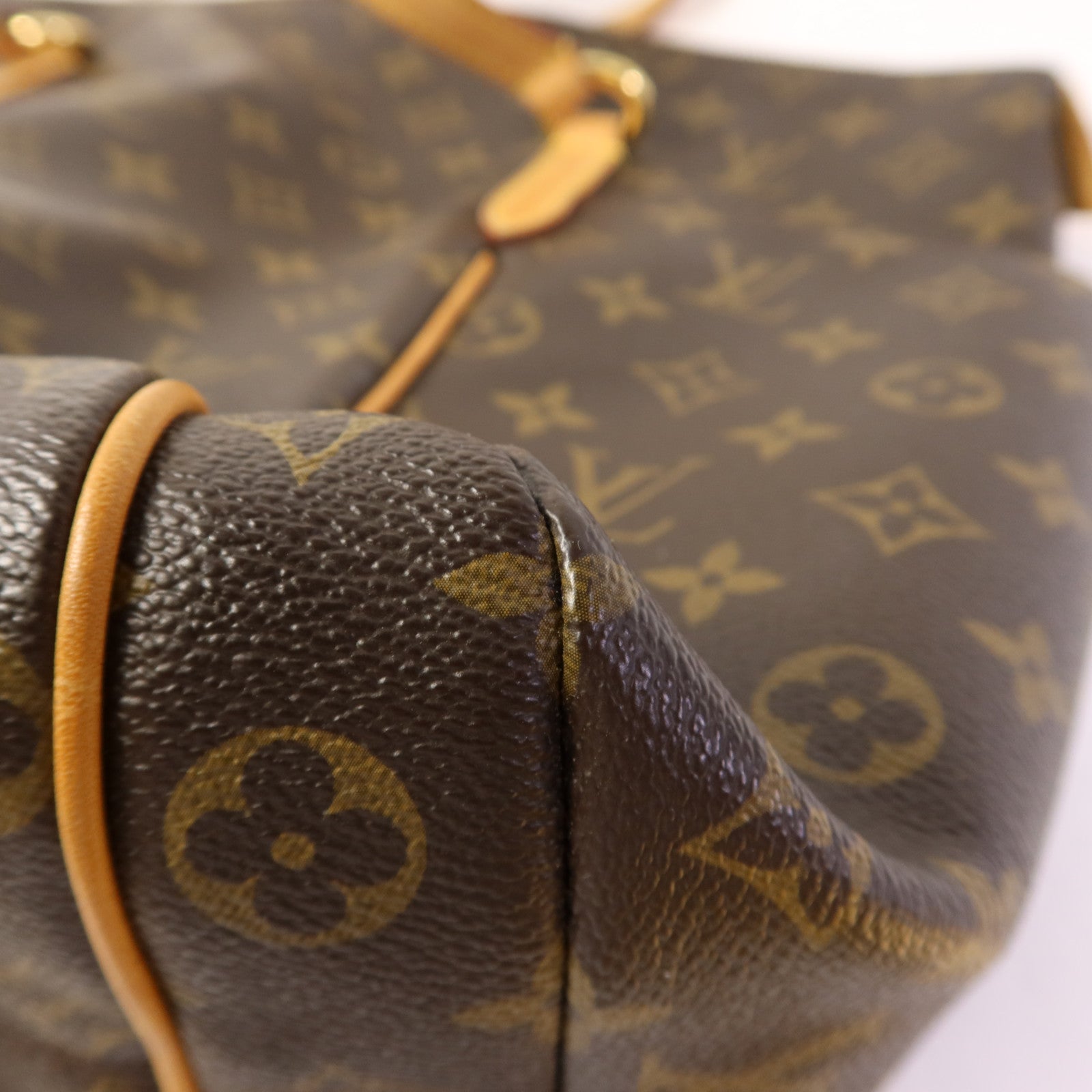 LOUIS VUITTON Monogram Totally MM金扣肩背袋棕色
