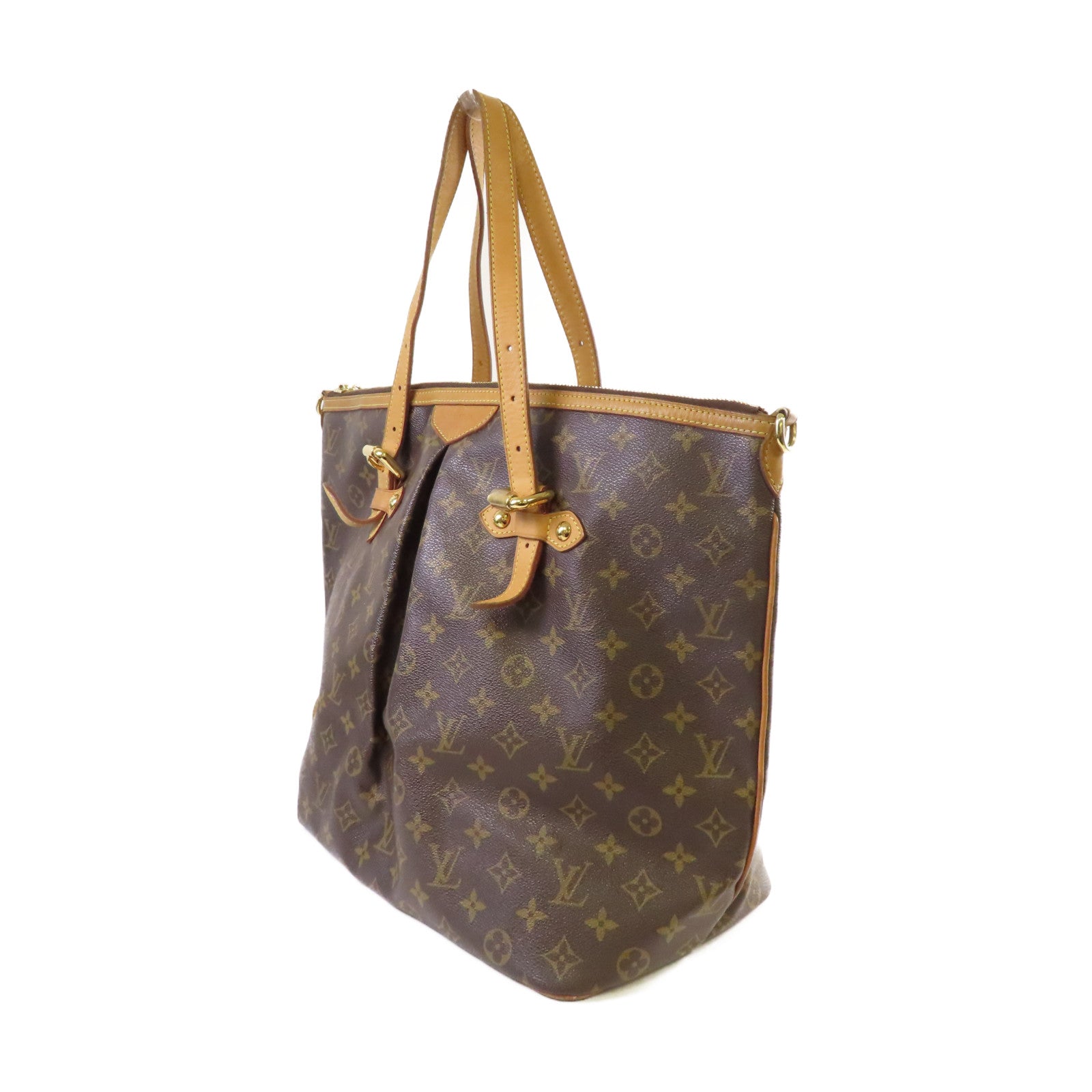LOUIS VUITTON 【激減優惠】Monogram Palermo GM 2Way Shoulder Bag金扣手挽肩背兩用袋啡色