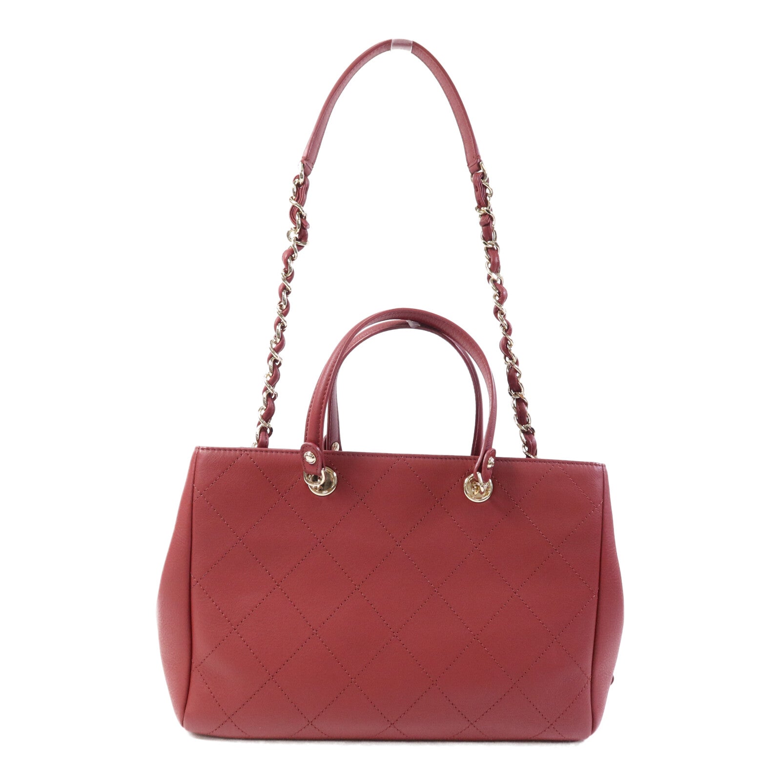 CHANEL 牛皮皮革2 Way Shoulder Bag金扣鏈帶肩背袋