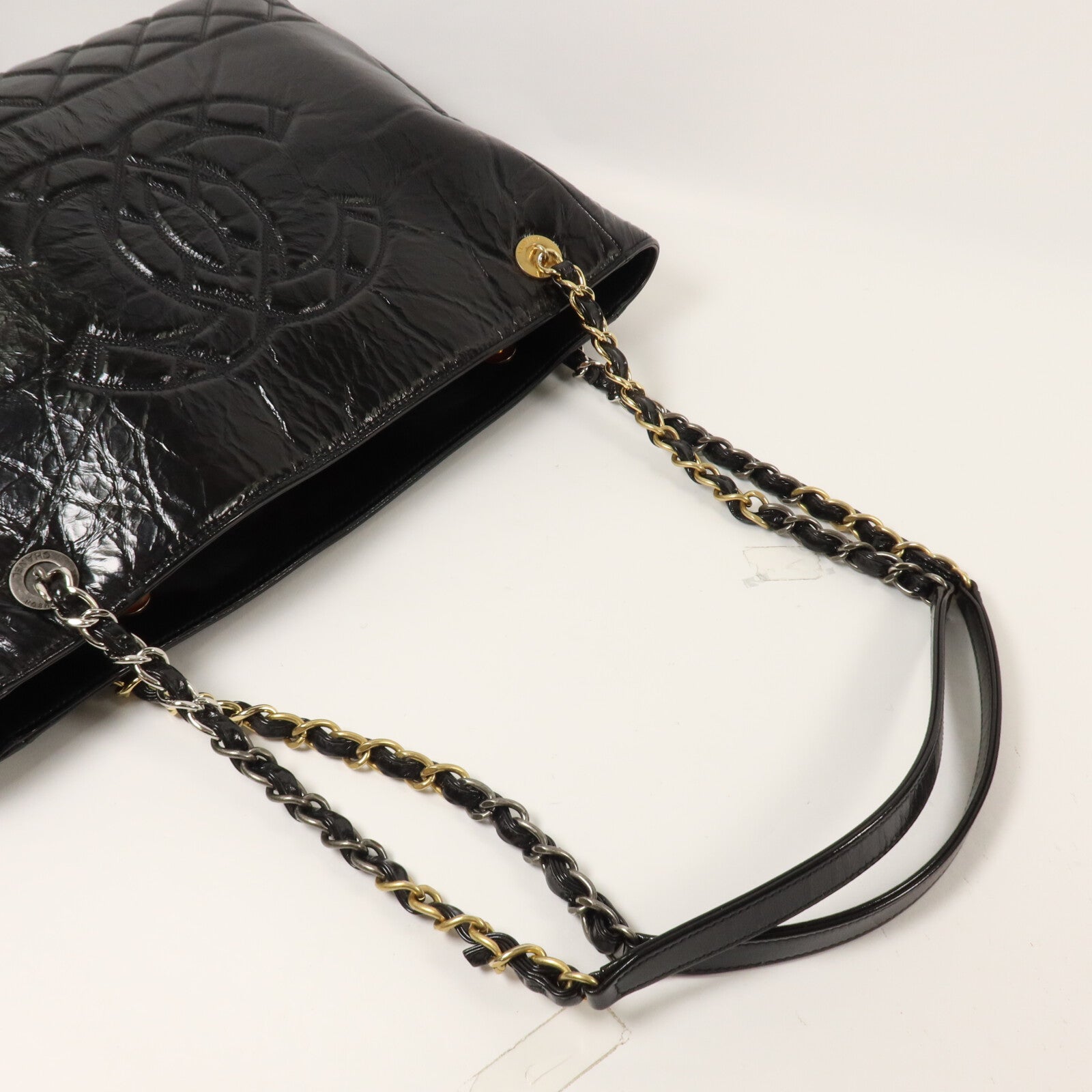 CHANEL 漆皮皮革Chain Shoulder鏈帶肩背袋