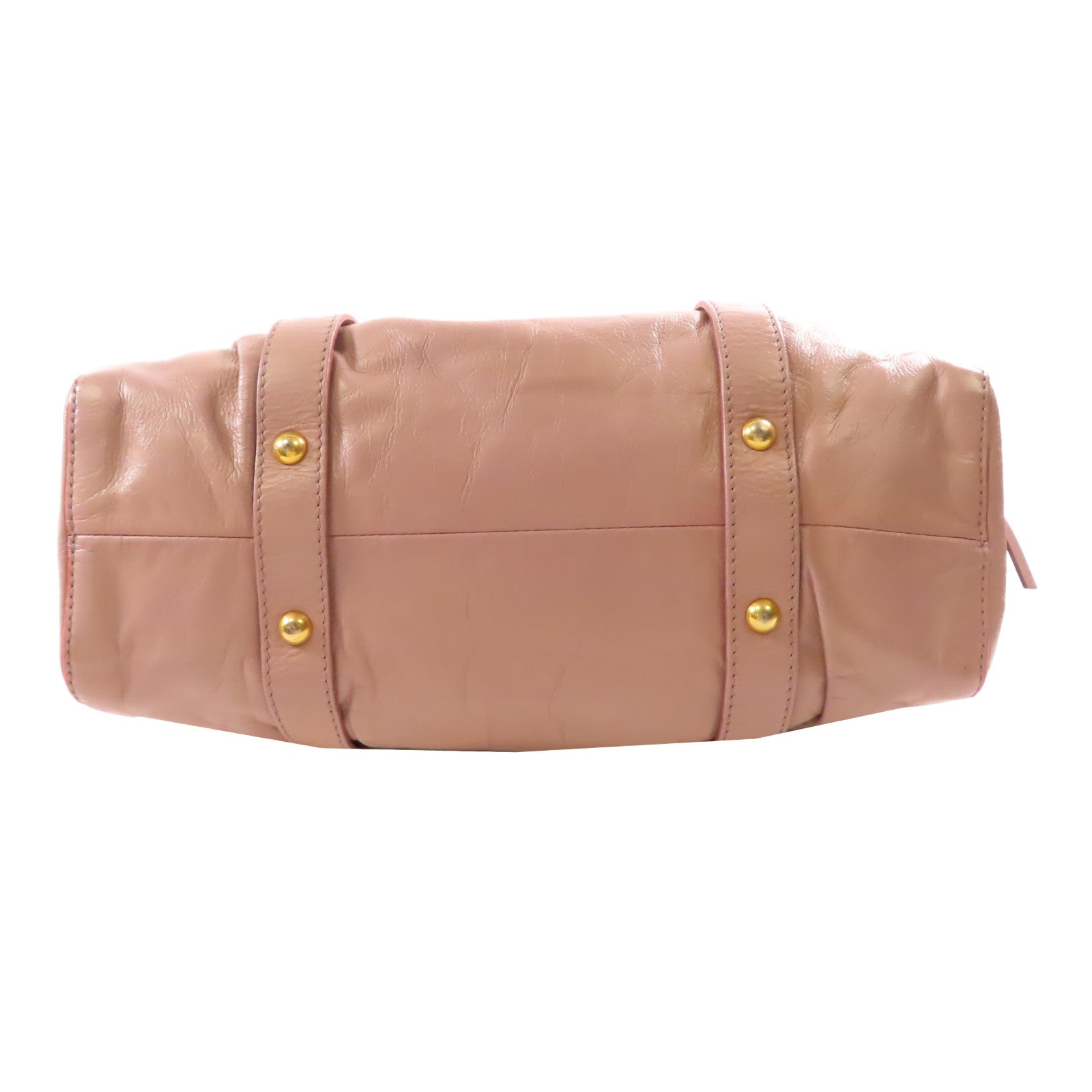 Miu Miu 牛皮皮革2 Way Shoulder金扣手挽肩背兩用袋紫色