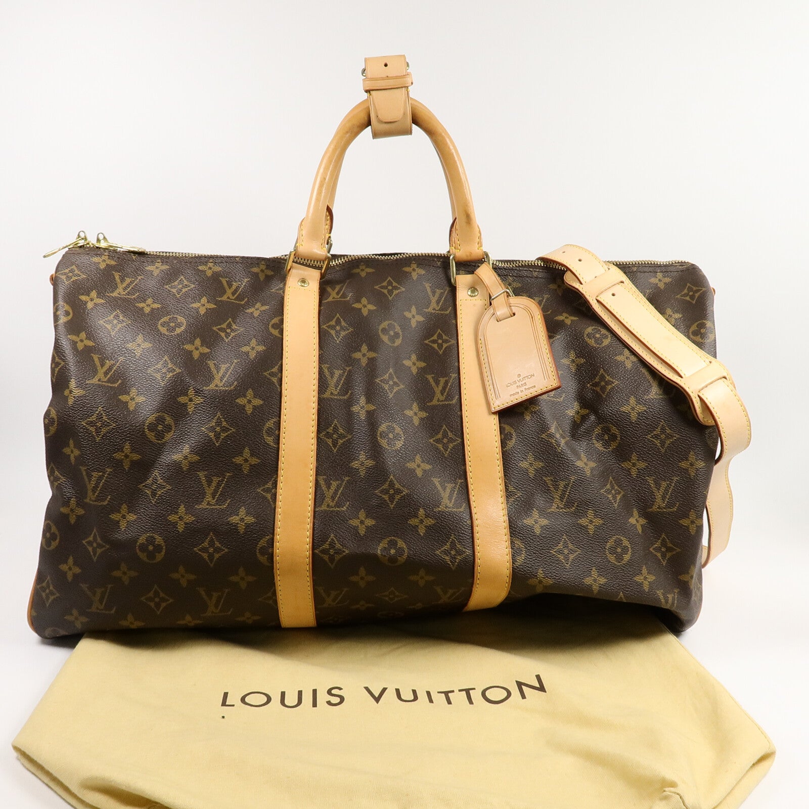 LOUIS VUITTON Monogram Keepall 50手挽肩背兩用袋