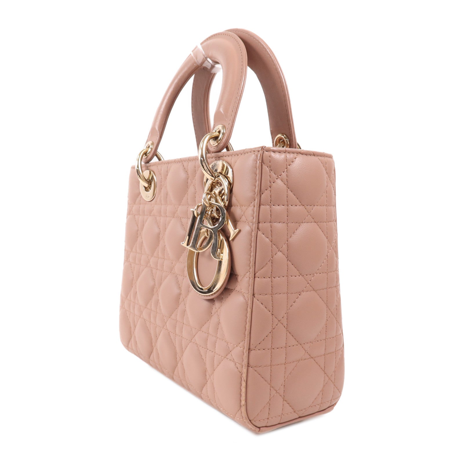 Dior 羊皮皮革Lady Dior My AbcDior金扣手挽肩背兩用袋