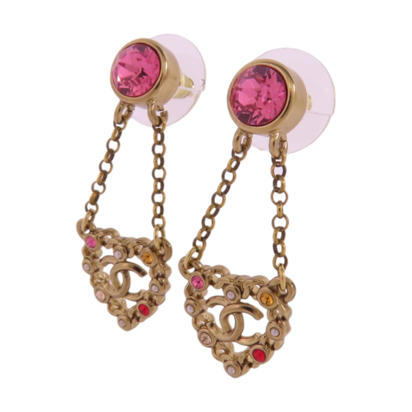 CHANEL 【激減優惠】金屬/水鑽Earrings金扣耳環