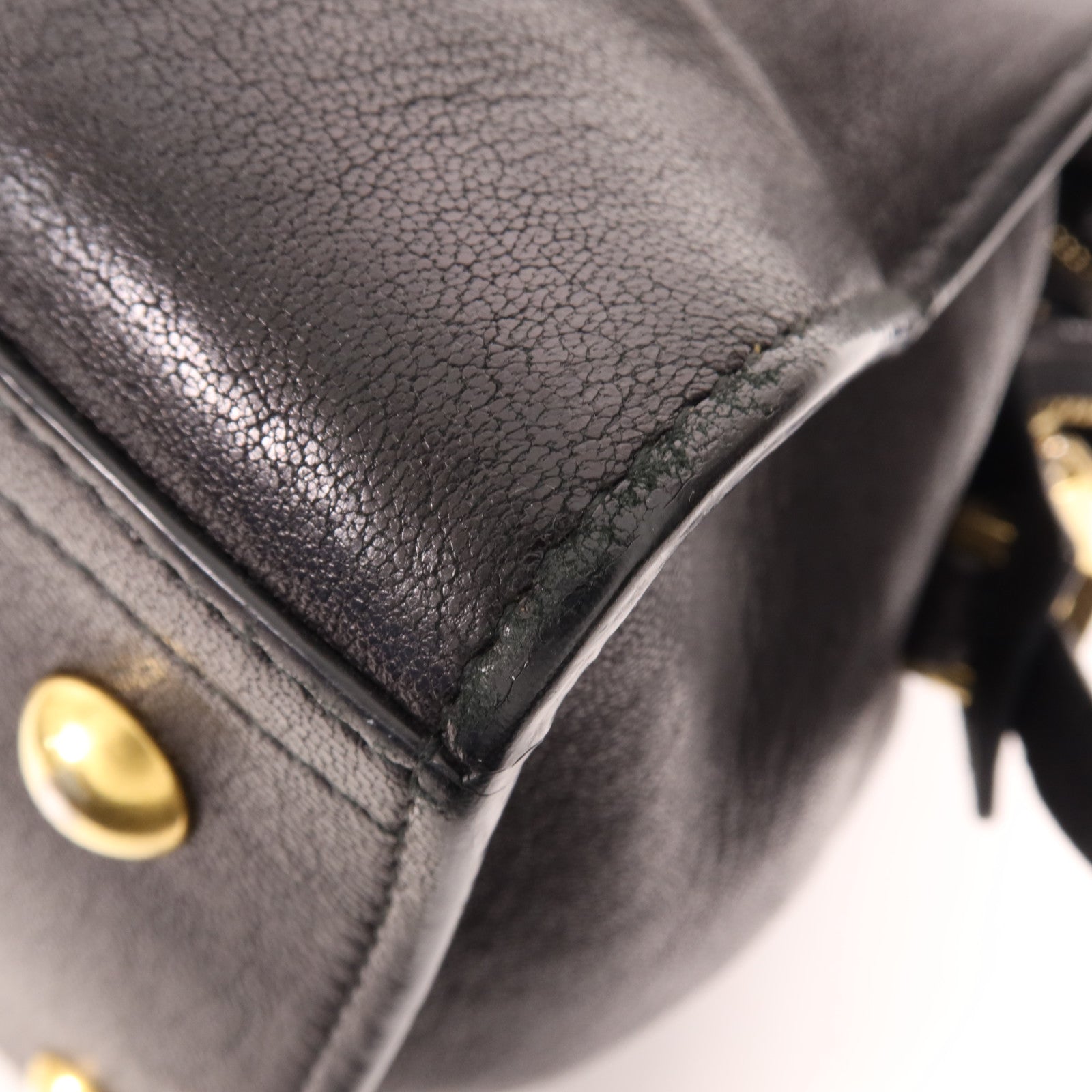 YVES SAINT LAURENT 牛皮皮革Cabas Chyc金扣手挽肩背兩用袋