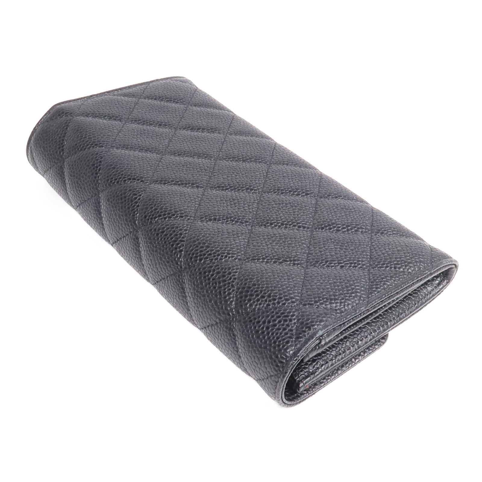 CHANEL 牛皮皮革Classic Long Flap Wallet金扣長錢包