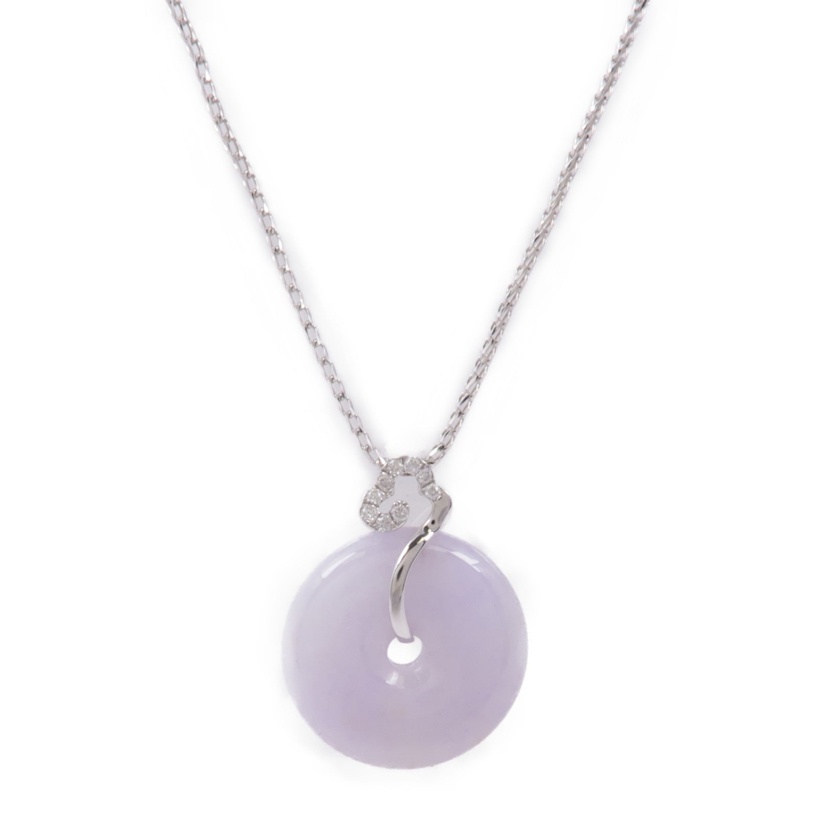 JEWELRY 18K白金Jade/Diamond Necklace翡翠/鑽石項鍊