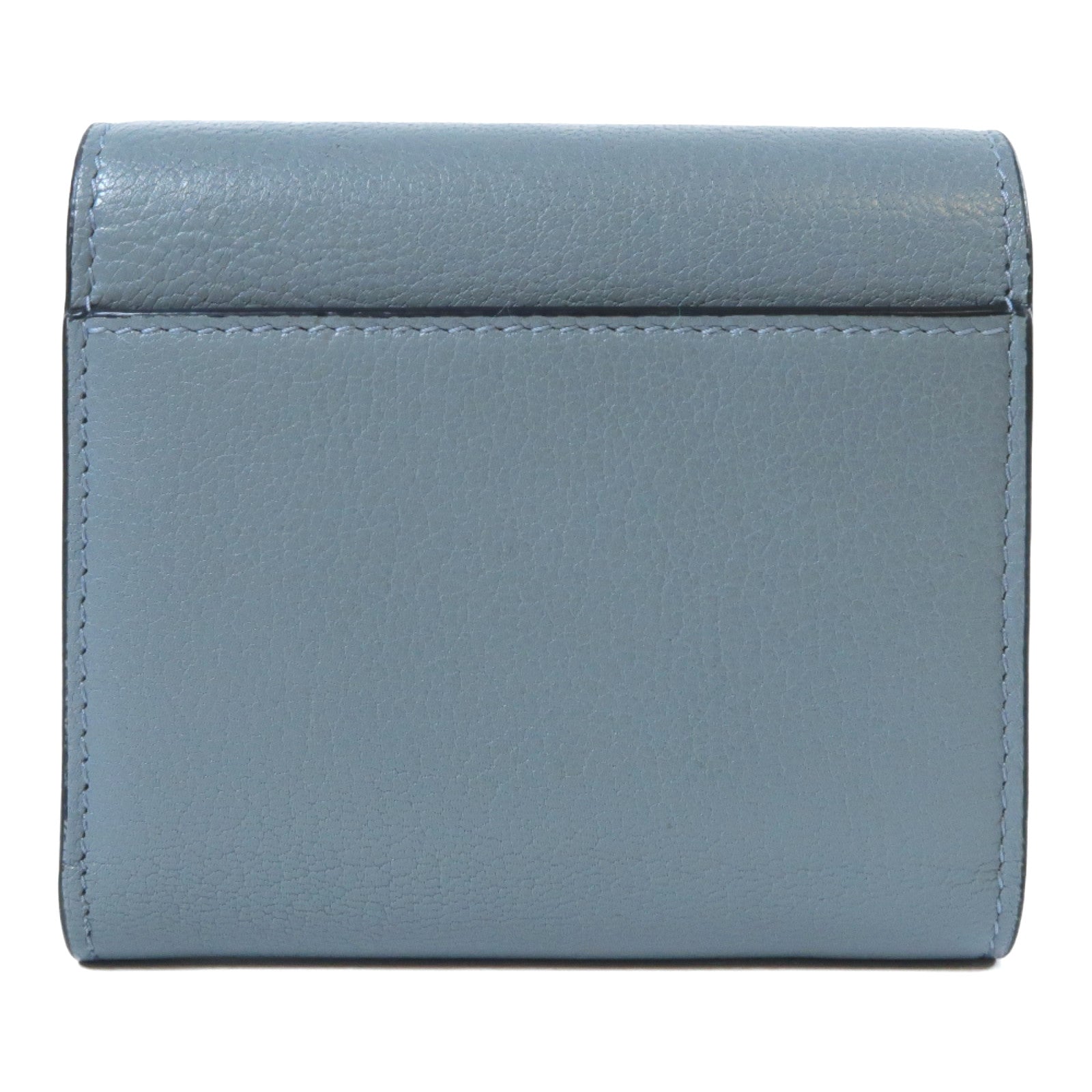 Dior 【激減優惠】牛皮皮革Saddle Medium Wallet金扣錢包灰藍色
