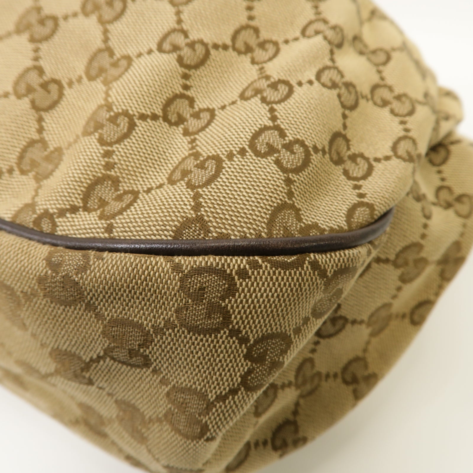 GUCCI 【激減優惠】帆布Shoulder Bag金扣肩背袋棕色