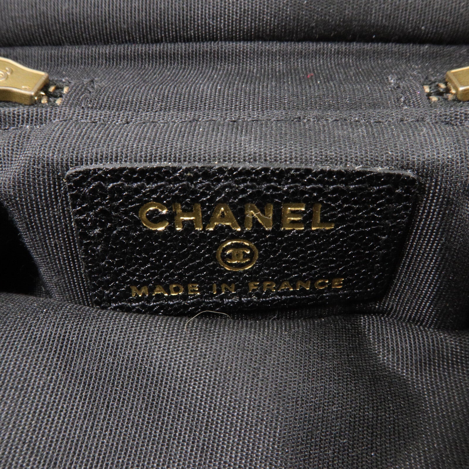 CHANEL 牛皮皮革Mini Vanity Case鏈帶手挽肩背兩用袋