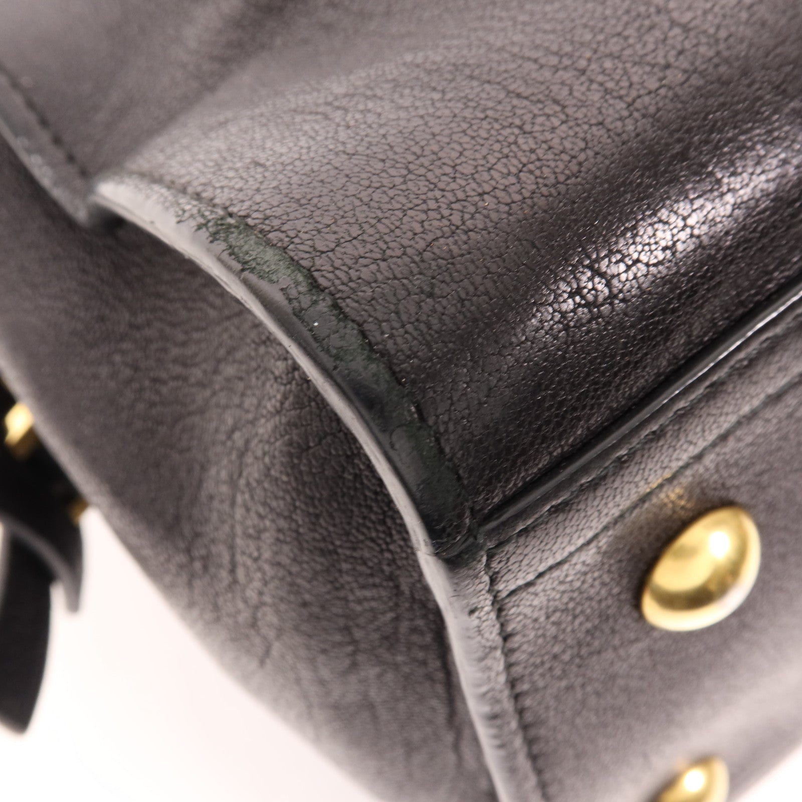 YVES SAINT LAURENT 牛皮皮革Cabas Chyc金扣手挽肩背兩用袋