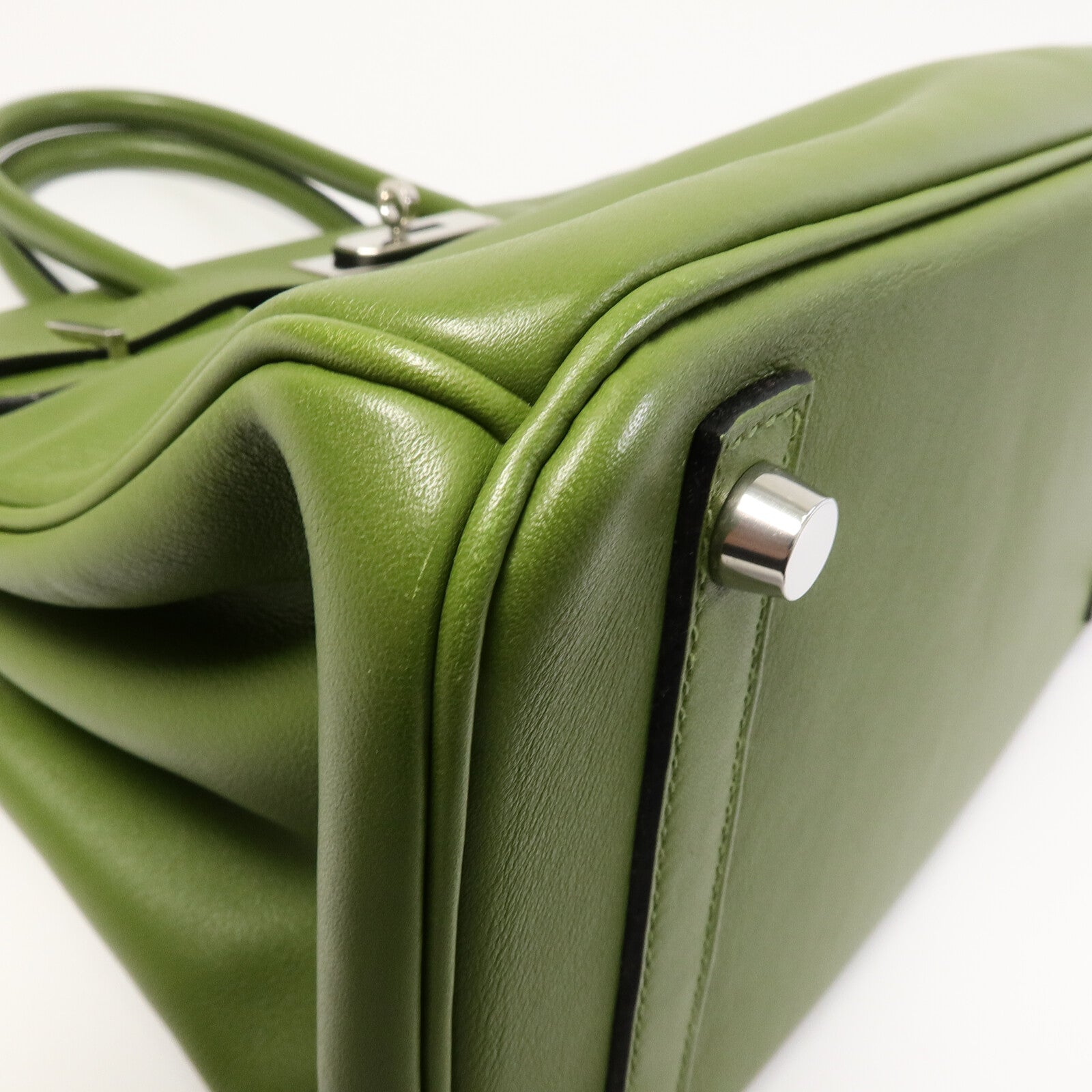 HERMES Swift皮革Birkin 30手挽袋Pelouse