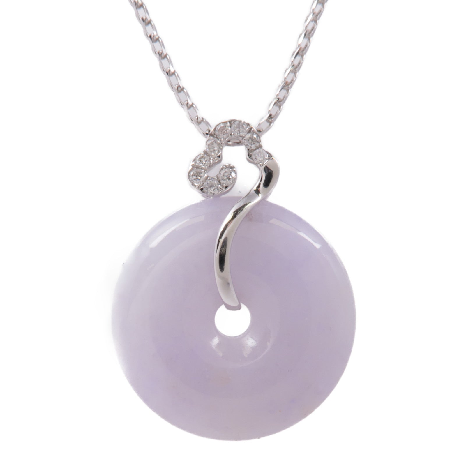 JEWELRY 18K白金Jade/Diamond Necklace翡翠/鑽石項鍊