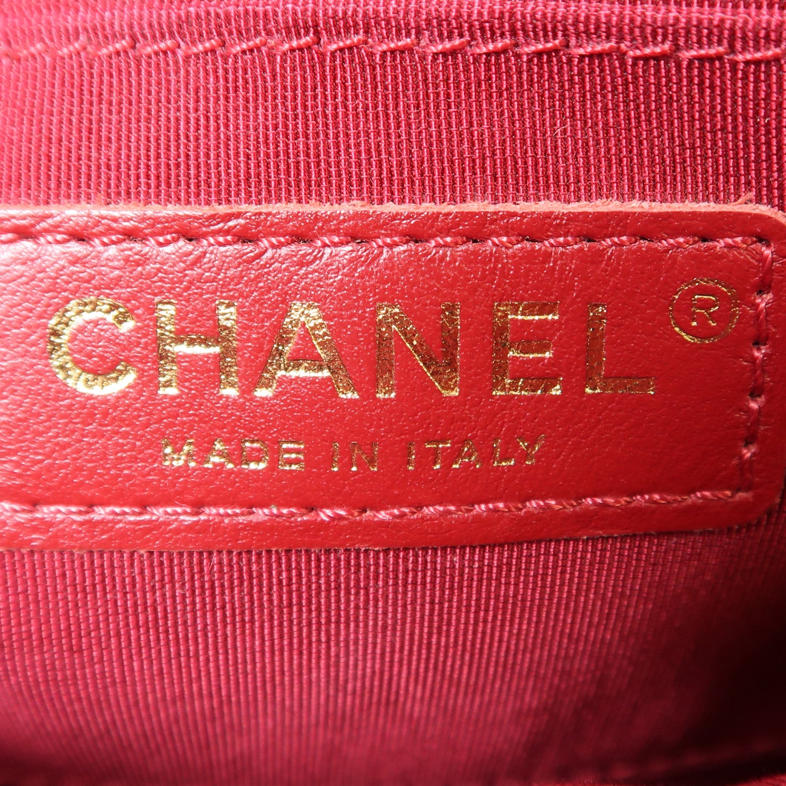 CHANEL 牛皮皮革Chain Shoulder金扣鏈帶肩背袋