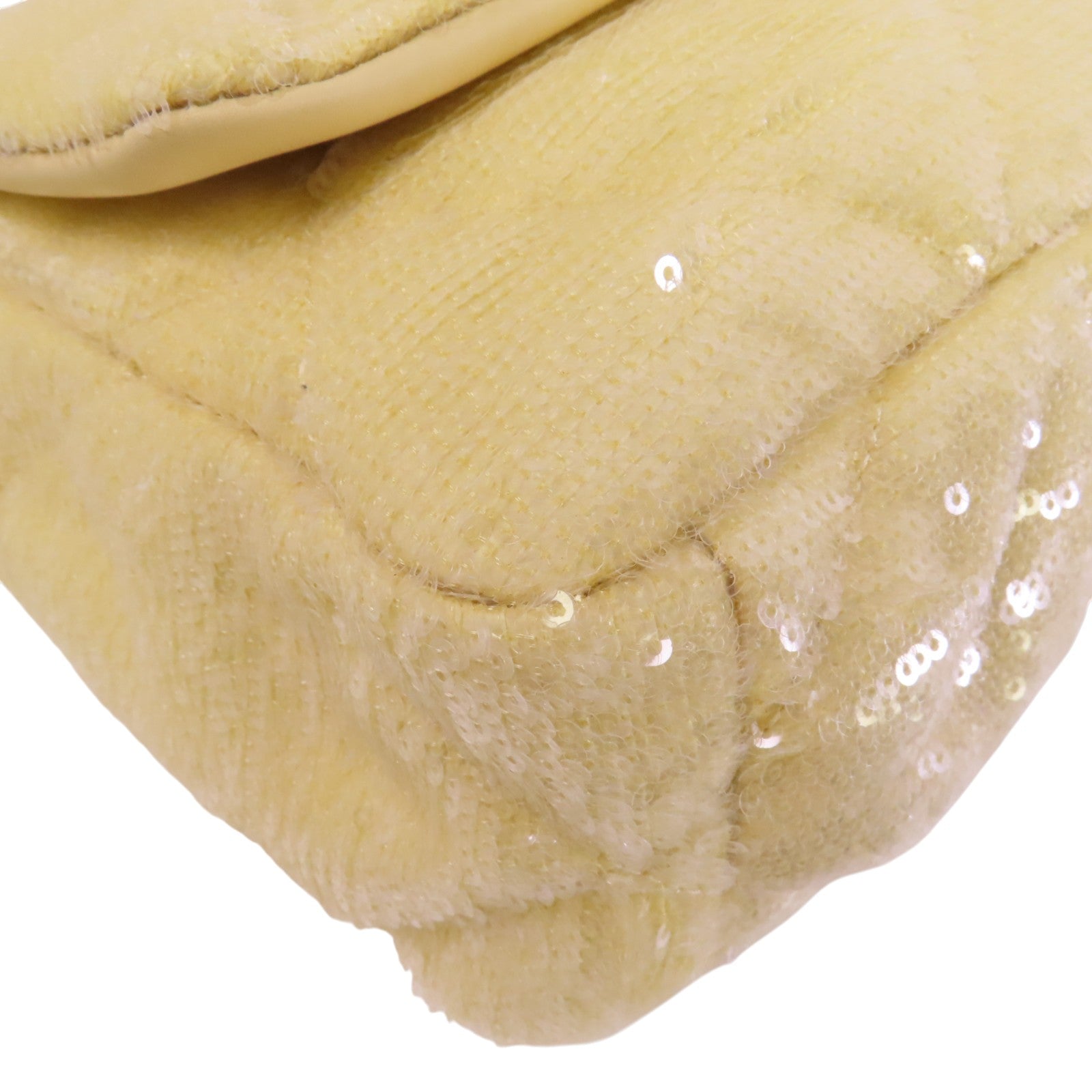 CHANEL 帆布/亮片Chanel 19 Sequin Flag Bag金扣鏈帶手挽肩背兩用袋