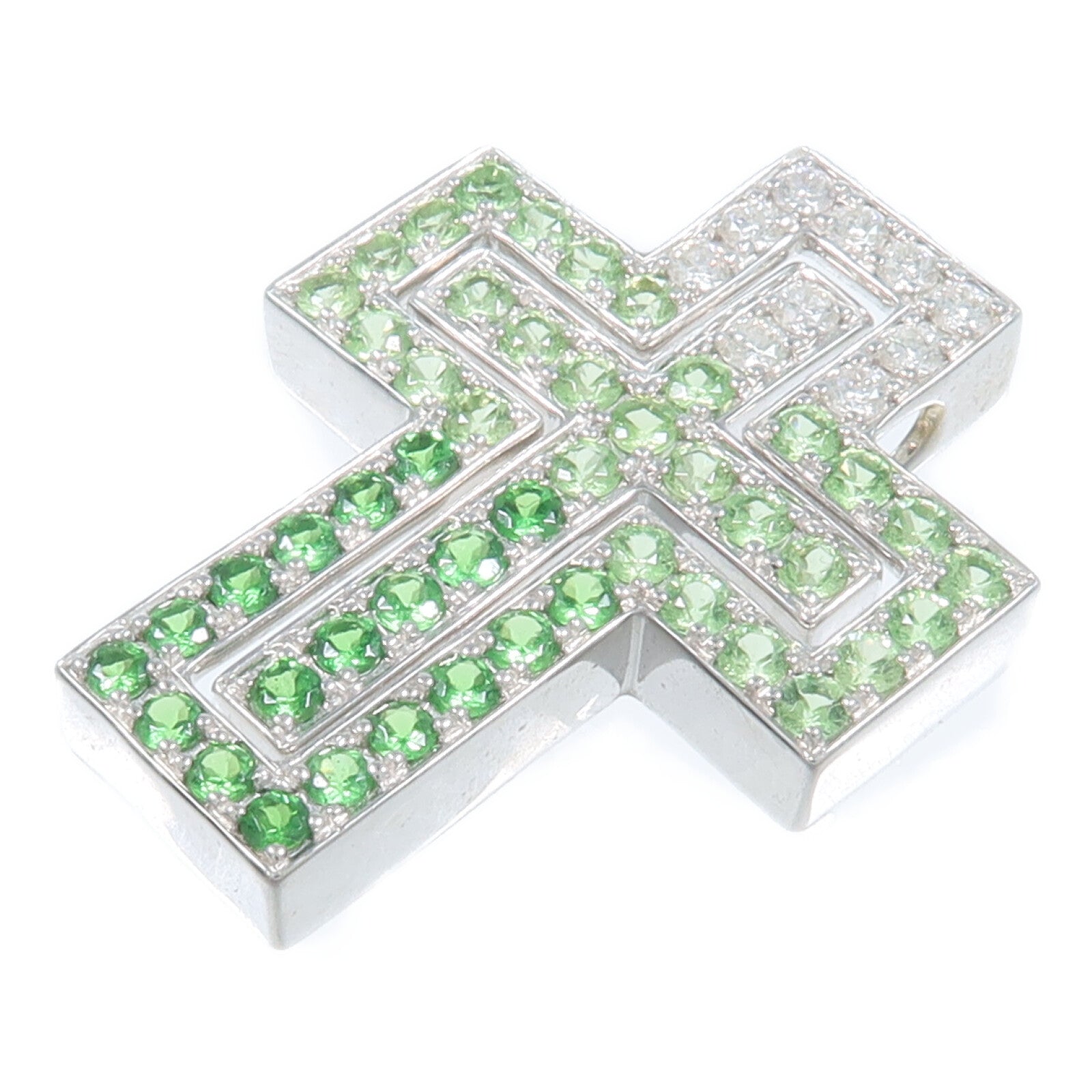 JEWELRY 18K白金Multi Diamond Pendant Top鑽石吊墜