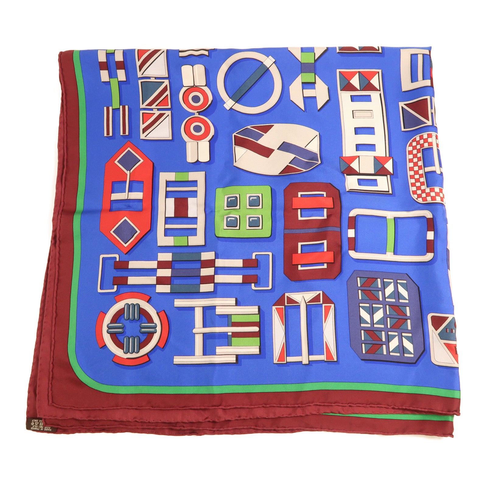 HERMES【激減優惠】 絲質Scarf圍巾藍色